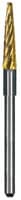 Dedeco Goldies Carbide Bur 41-P, Regular Cut, Handpiece, Titanium Nitride Coated, 1/Pk, 8051 - Carbide Bur Goldies®, Regular Cut - Regular Cut, 41-P - Image 1