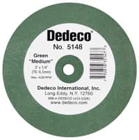 Dedeco Green Medium Lathe Wheel, 3" x 3/8", 1/Pk, 5148 thumbnail 2