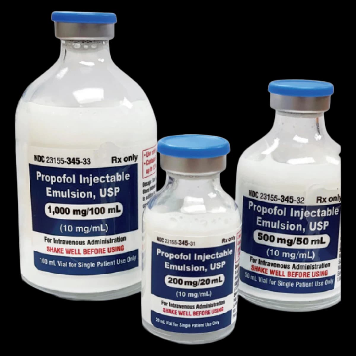 Propofol Injectable Emulsion, USP 200 mg/20 ml (10 mg/ml), Single Dose Vial, 20/Package, 01KEZKNVZF3S5Y5762P4E9X0KE - Propofol Injectable Emulsion, USP 200 mg/20 ml (10 mg/ml) Pkg/20 - Image 1