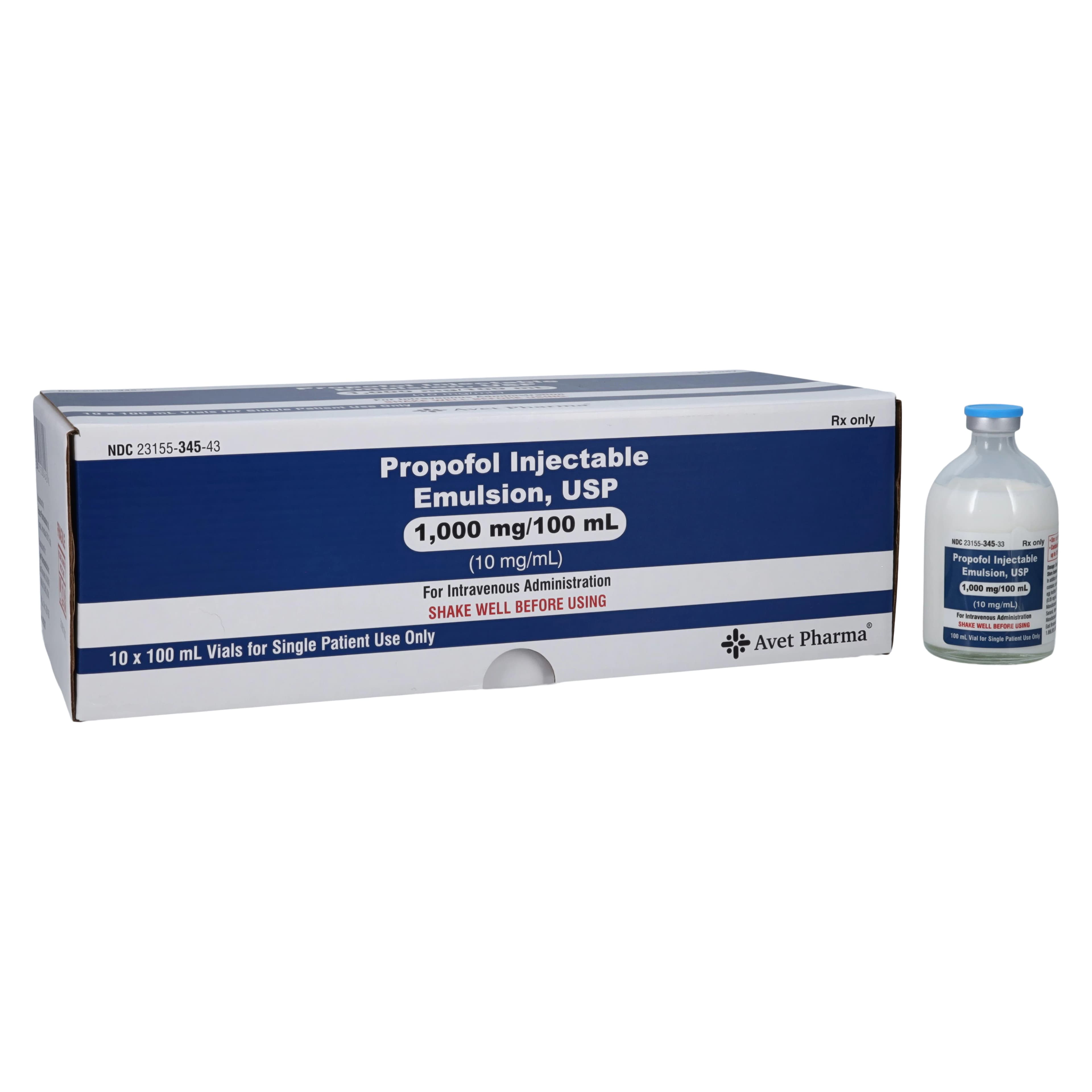 Propofol Injectable Emulsion, USP 10 mg/ml, 100 ml Single Dose Vial, 10/Package thumbnail 2