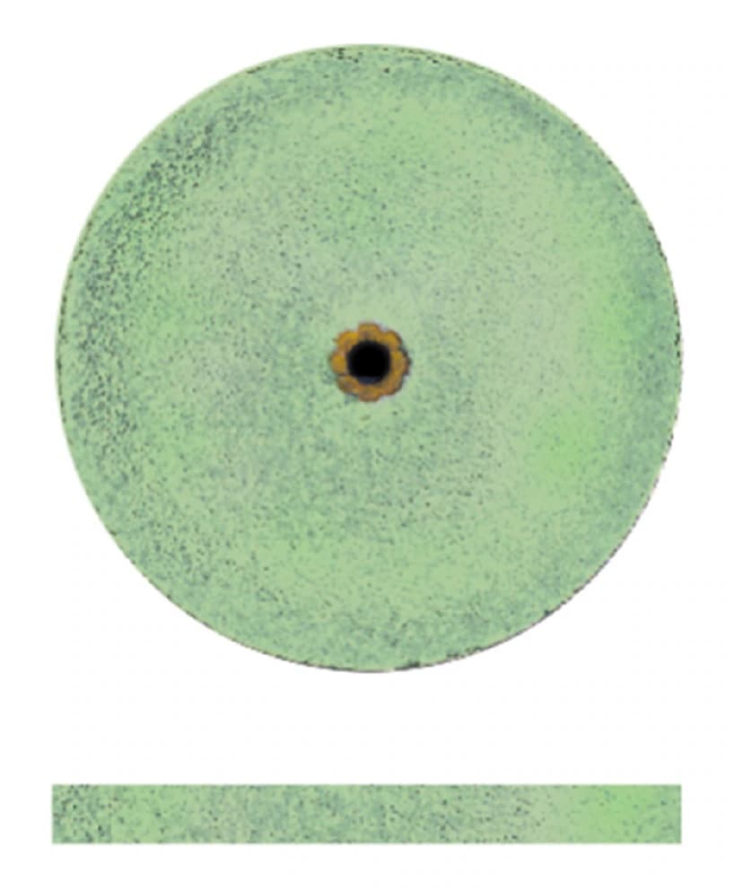 Dedeco Koolies Green #3 No Heat Grinding Wheels, Fine Silicon Carbide, 1" x 3/32", 50/Box thumbnail 4