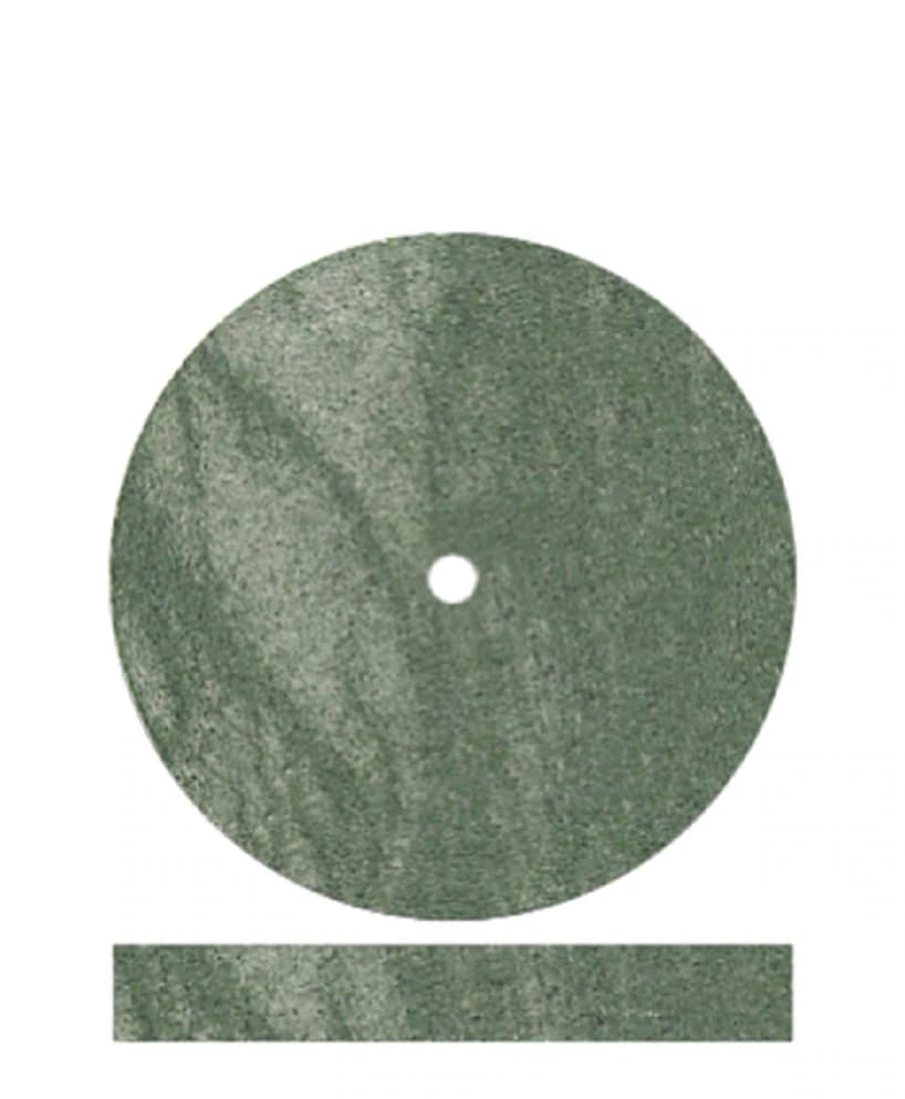 Dedeco Classic Green Rubber Wheel, Square-Edge, Coarse, 7/8" x 1/8", 100/Box, 5001 thumbnail 4