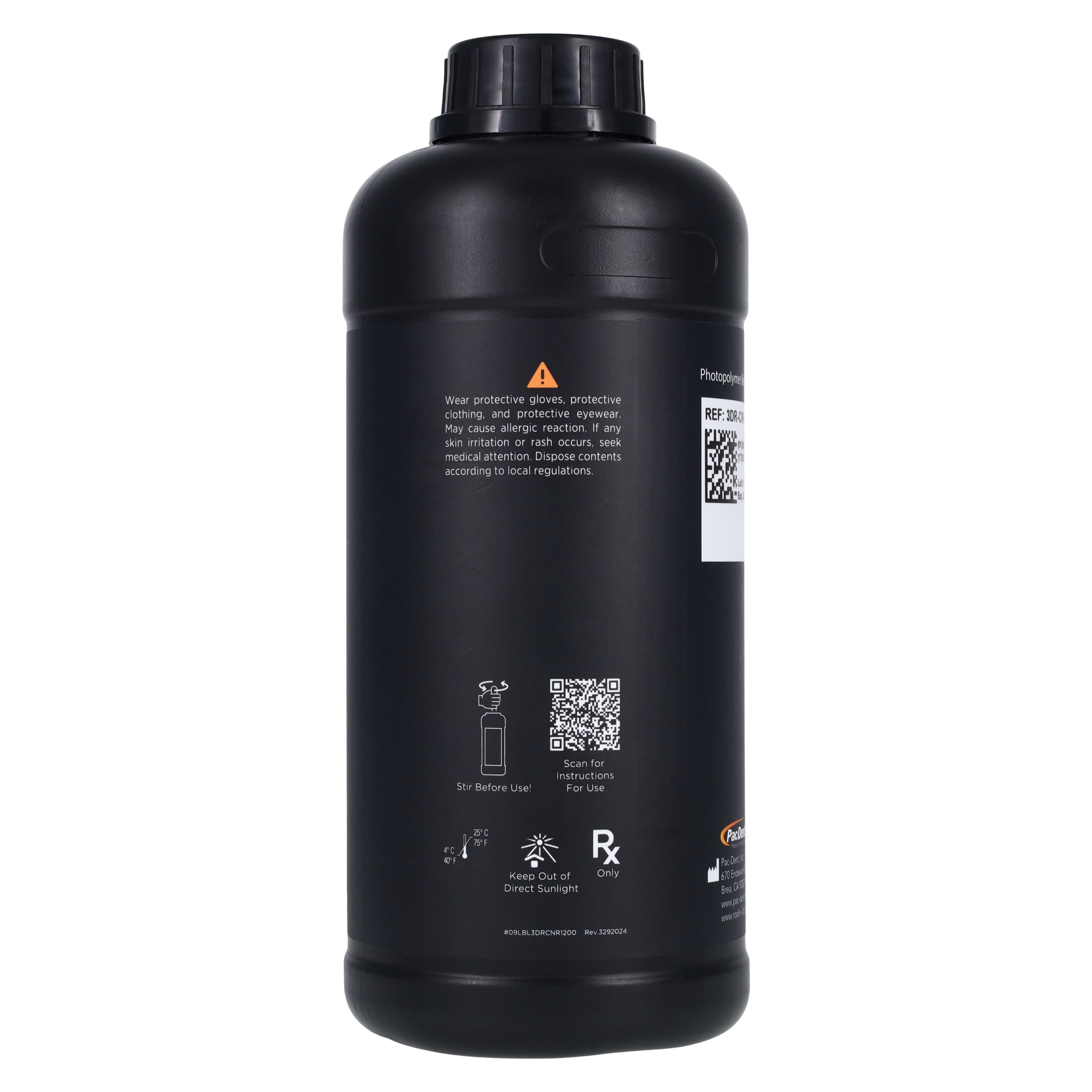Rodin Sculpture Ceramic Nanohybrid 3D Printing Resin, Shade A2, 1.2 kg Bottle, 3DR-CNR-A2-1200 thumbnail 3