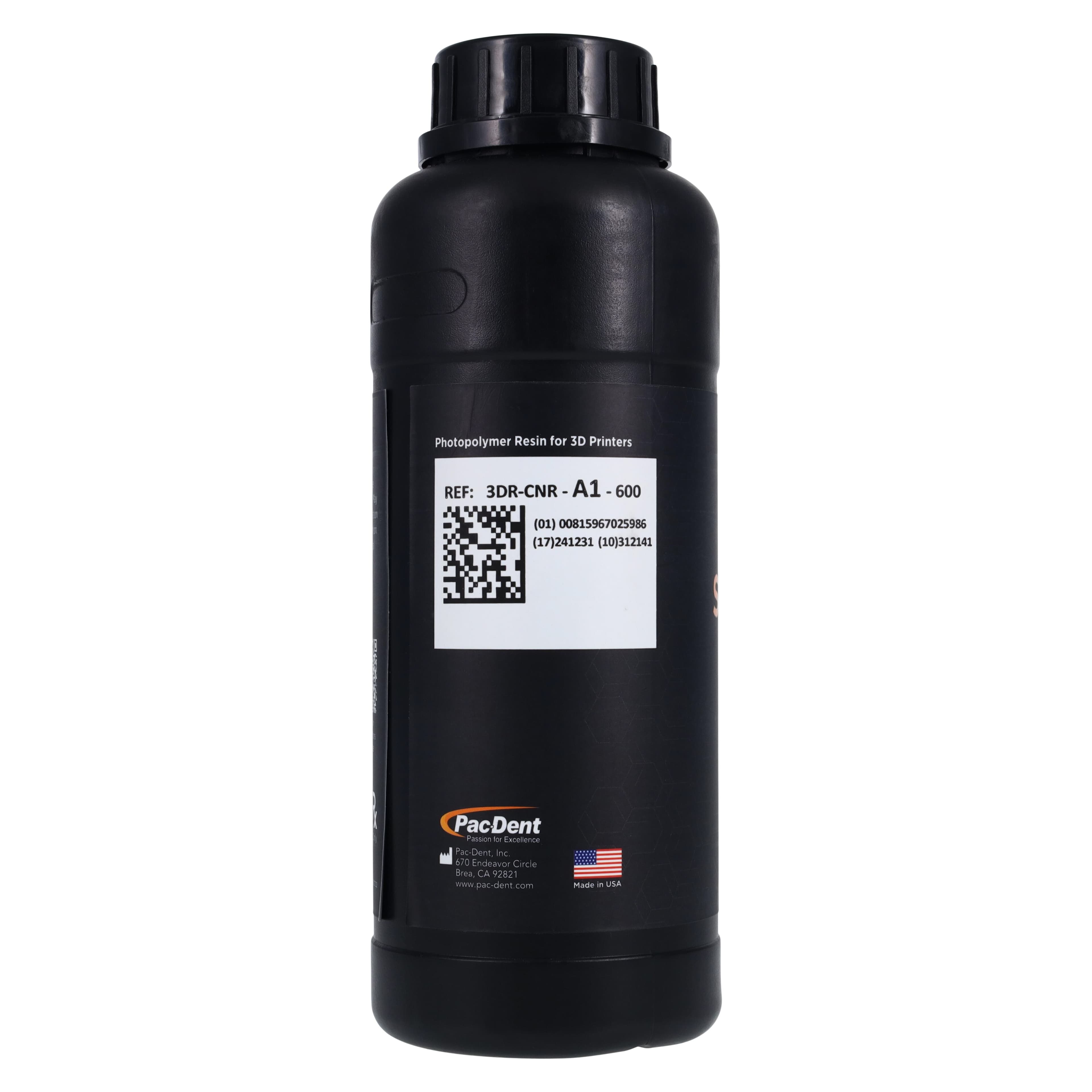 Rodin Sculpture Ceramic Nanohybrid 3D Printing Resin, Shade A1, 600 g Bottle, 3DR-CNR-A1-600 thumbnail 3
