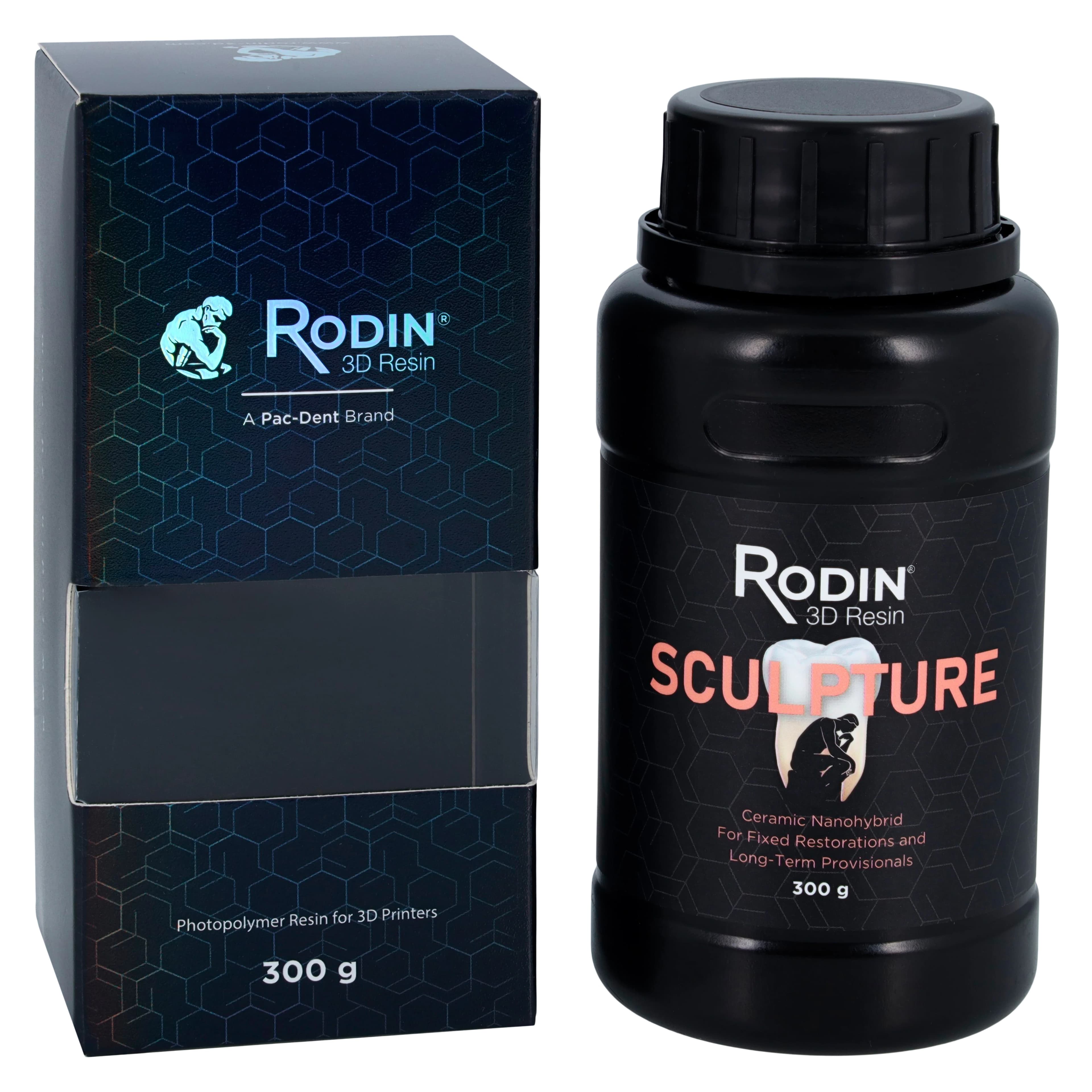 Pac-Dent Rodin Sculpture Ceramic Nanohybrid 3D Printing Resin, Shade A1, 300 g Bottle, 3DR-CNR-A1-300 thumbnail 2