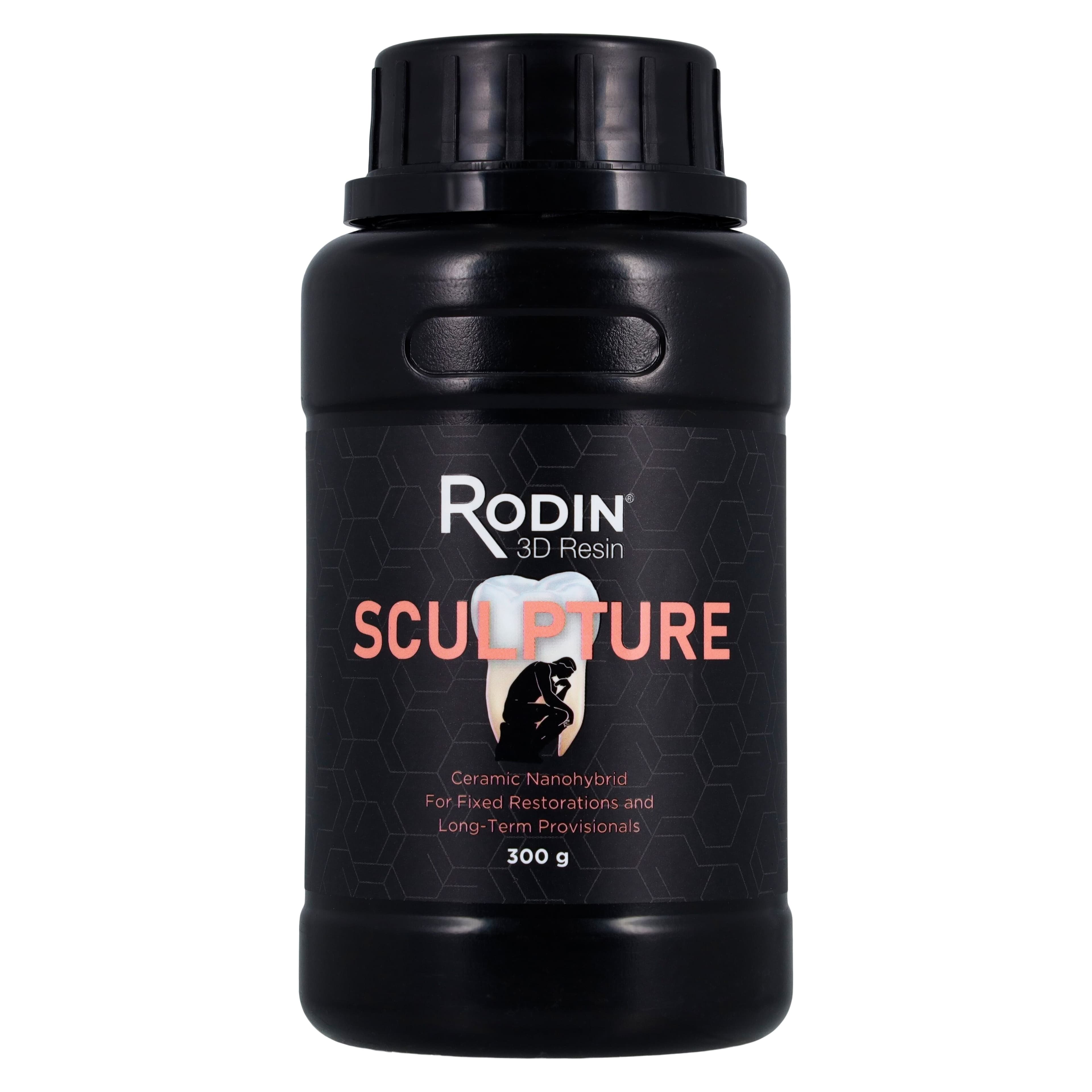 Pac-Dent Rodin Sculpture Ceramic Nanohybrid 3D Printing Resin, Shade A1, 300 g Bottle, 3DR-CNR-A1-300 thumbnail 3