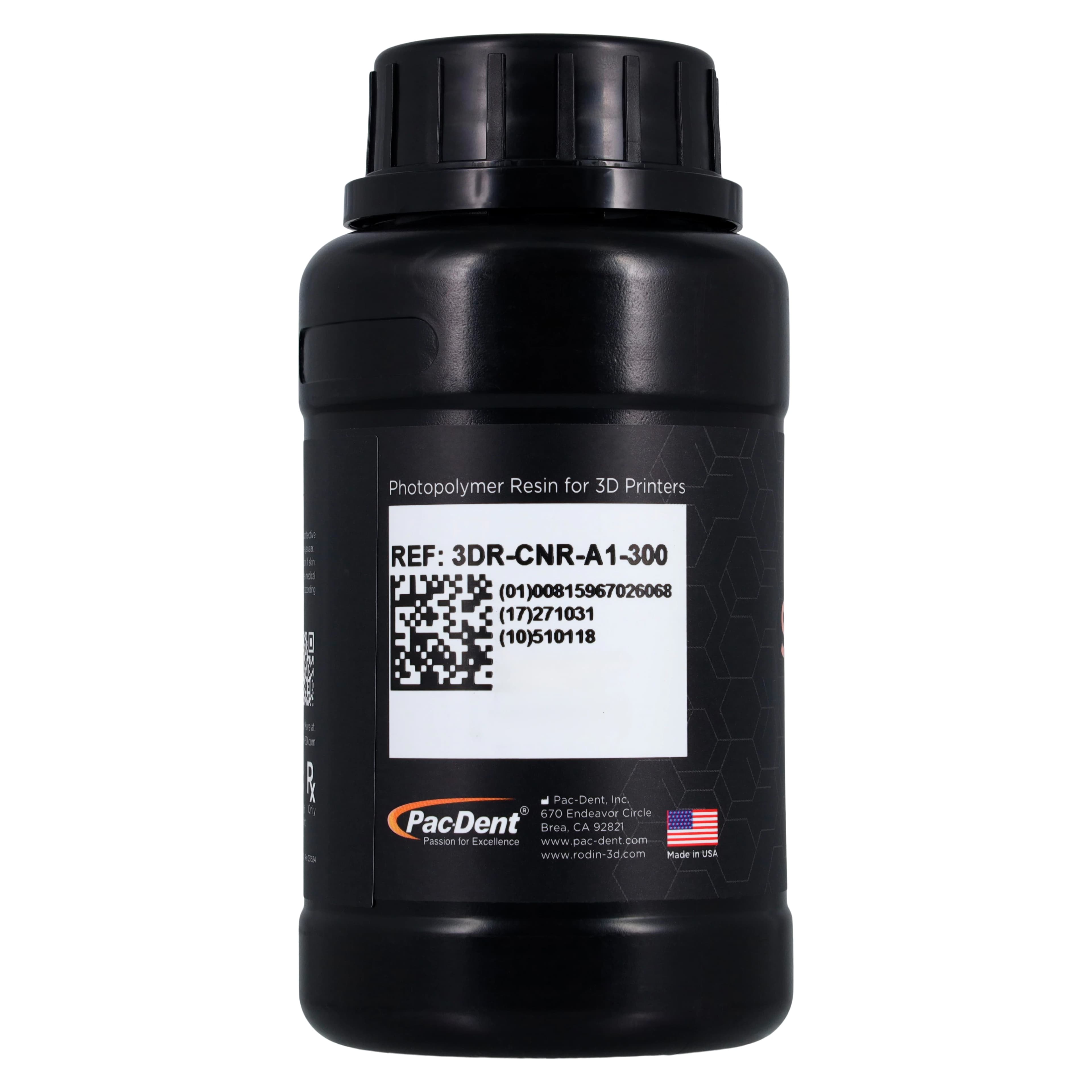 Pac-Dent Rodin Sculpture Ceramic Nanohybrid 3D Printing Resin, Shade A1, 300 g Bottle, 3DR-CNR-A1-300 thumbnail 5