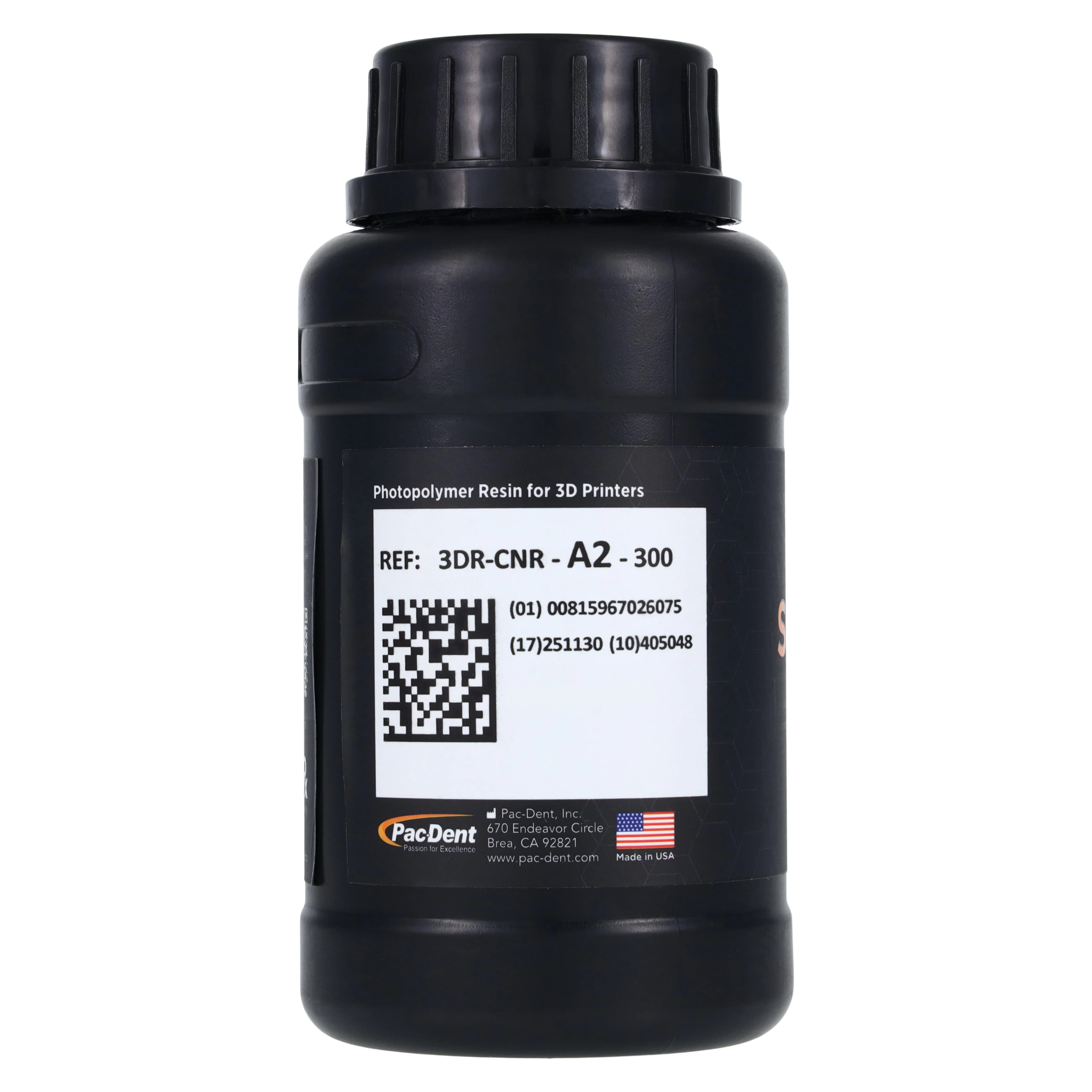 Pac-Dent Rodin Sculpture Ceramic Nanohybrid 3D Printing Resin, Shade A2, 300 g Bottle thumbnail 2