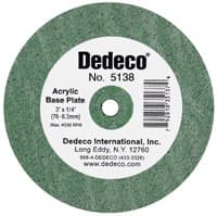 Dedeco Acrylic Base Plate Lathe Wheel, 3" x 3/8", Green, 1/Pk, 5138 thumbnail 2