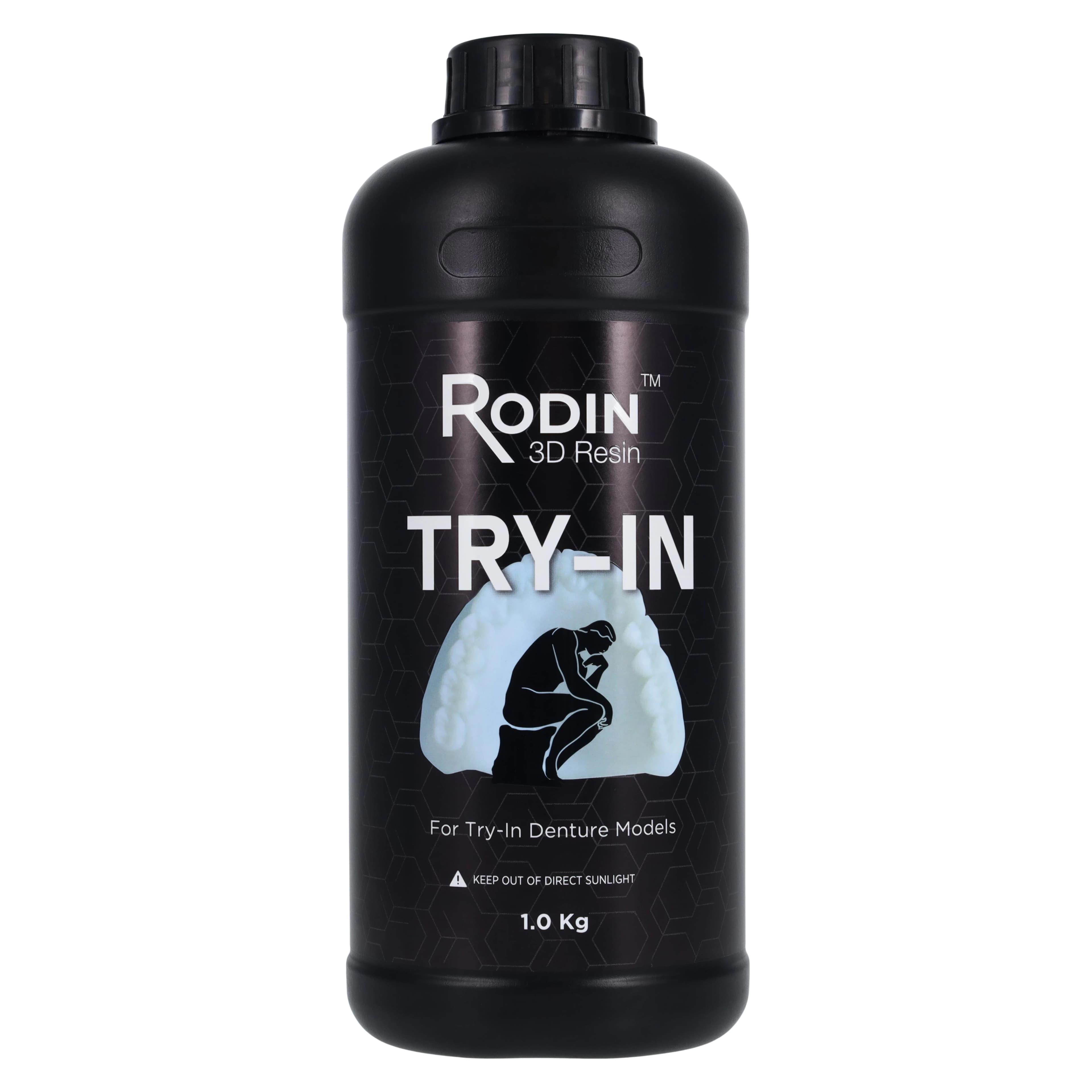 Rodin® Try-In 3D Resin, 1kg Bottle, Off-White, 3DR-TIF - Rodin® Try-In 1kg Bottle - Image 1