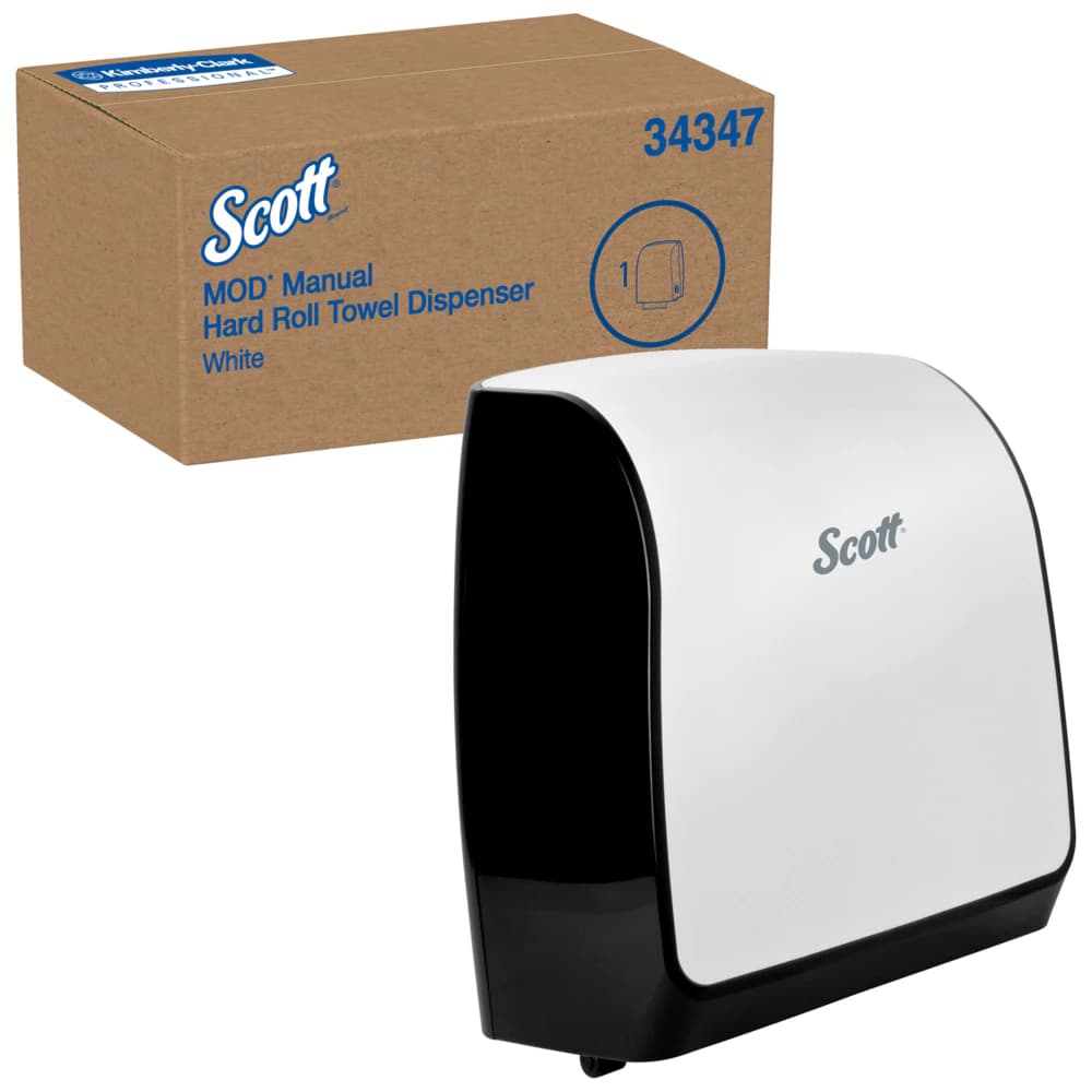Scott Pro Manual Hard Roll Towel Dispenser, White - Dispenser Towel Paper White - Image 1