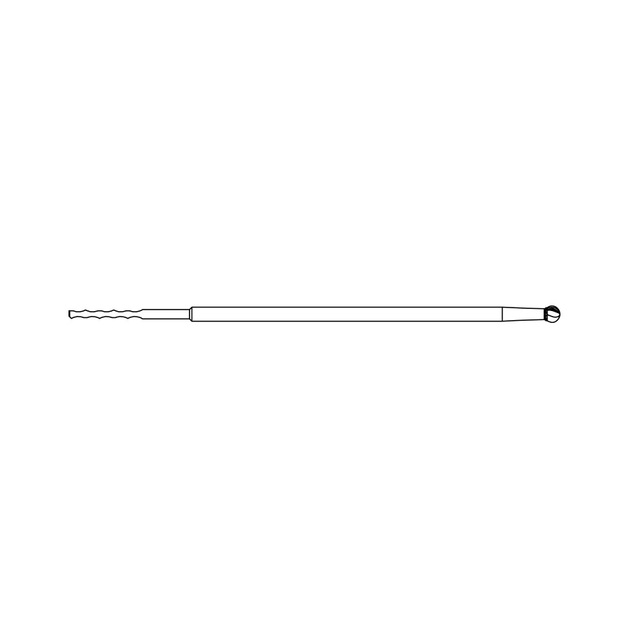 Brasseler USA 3.0 mm Round Fluted Bur, AGG - 3.0 MM RND FLUTED BUR AGG - Image 1