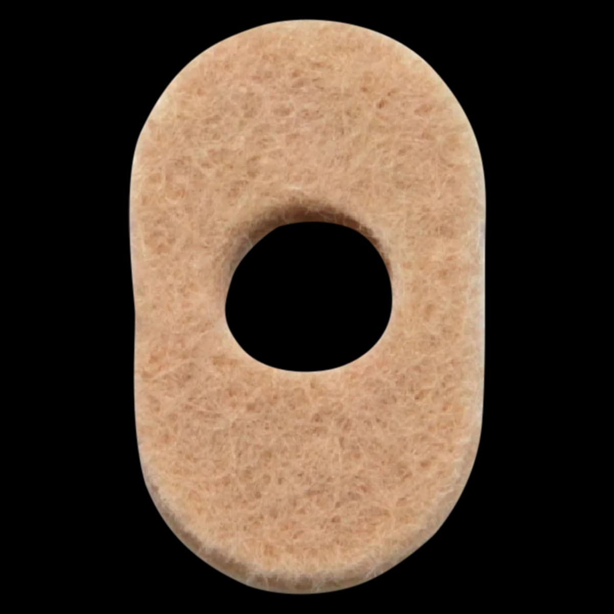 Dr. Jill's J-5 Felt Corn Pad with Center Hole, 1-3/8 x 3/4", 1/8" Thick, 100/Bag - Pad Corn J-5 Felt 1/8" - Image 1