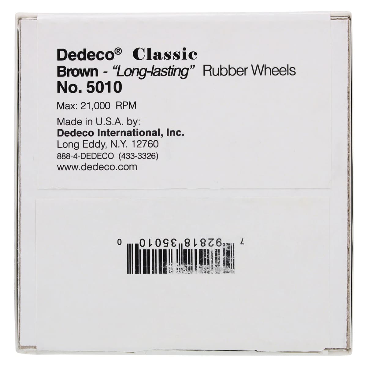 Dedeco Classic Brown Rubber Wheel, Square-Edge, 7/8" x 1/8" (22 x 3.1 mm), 100/Box thumbnail 7