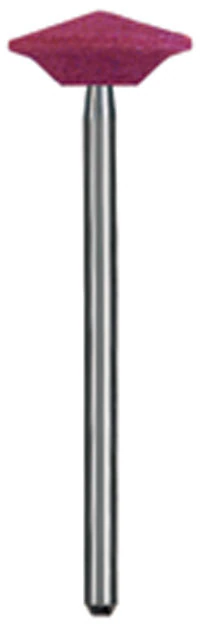 Dedeco A/O Rubi Stone HP Mounted Stone, Shape 152 (KN7), 3/32" Shank, 12/Pkg, #KN7-152 - #KN7-152 A/O Rubi Stone HP Box of 12 - Image 1