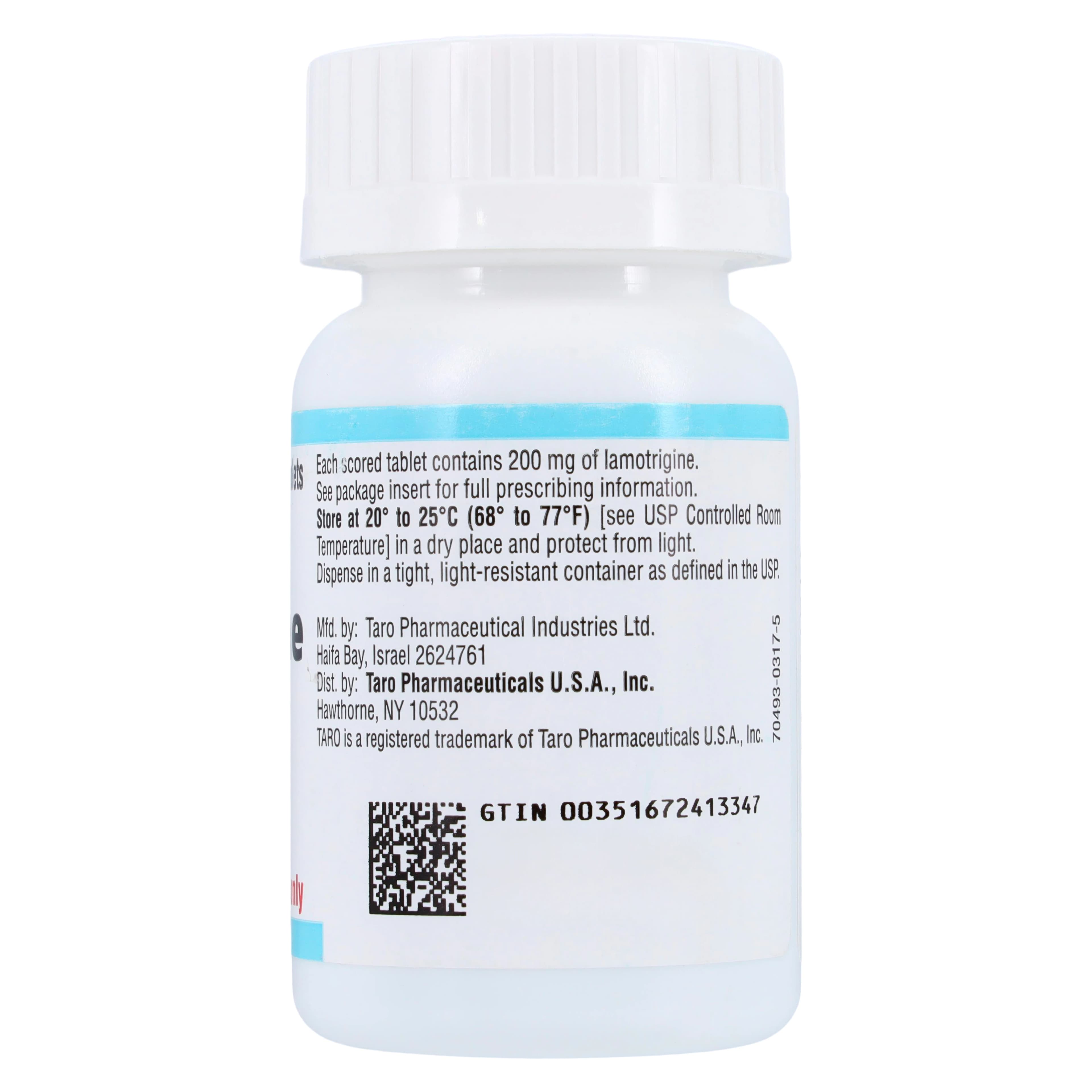 Lamotrigine Tablets 200mg, 60 Count Bottle (Sun Pharmaceutical) thumbnail 2