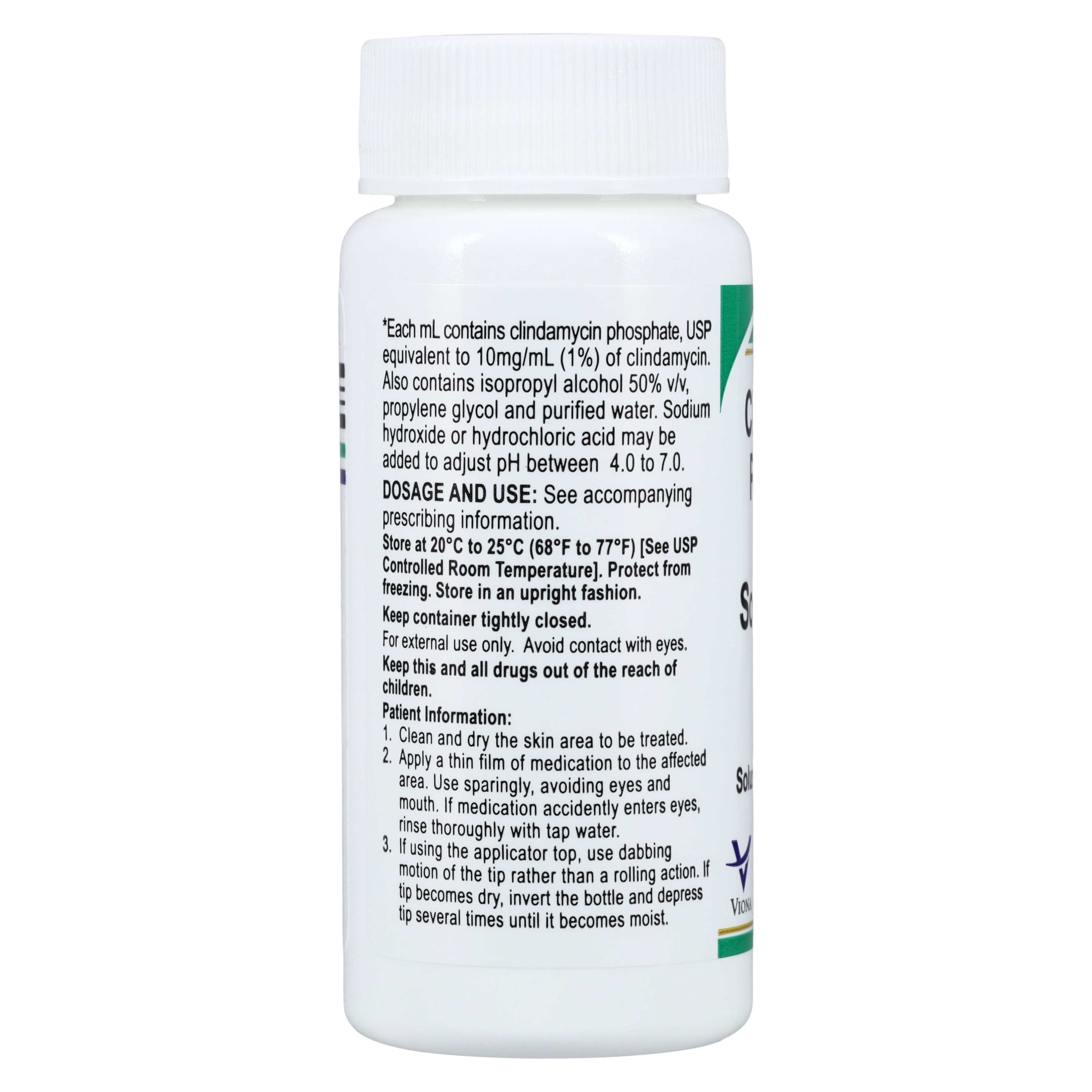 Clindamycin Phosphate Topical Solution 1%, 30 mL Bottle, Viona Pharmaceuticals thumbnail 3