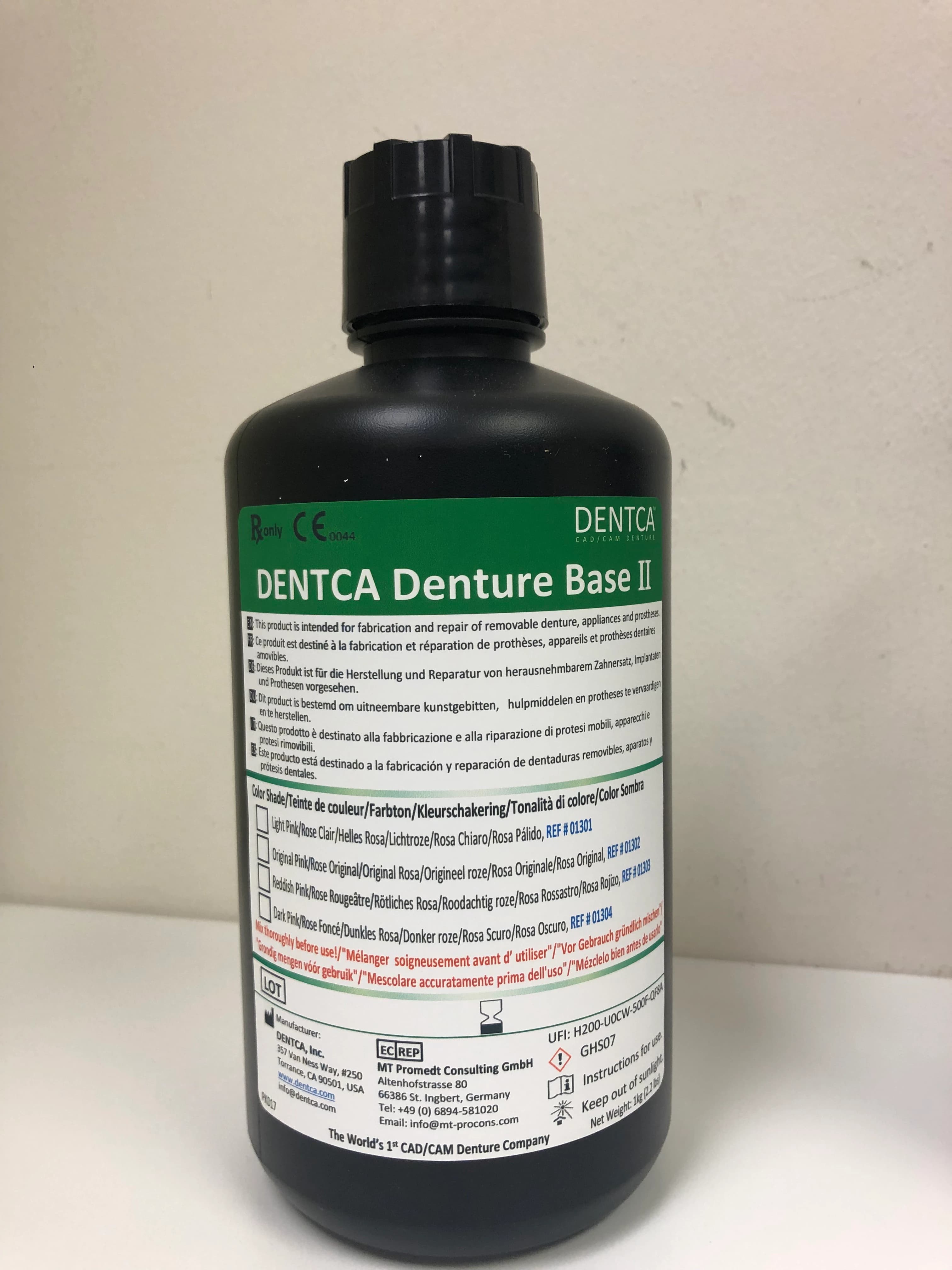 Dentca Denture Base II Printable Resin, Original Pink, 1 kg thumbnail 2