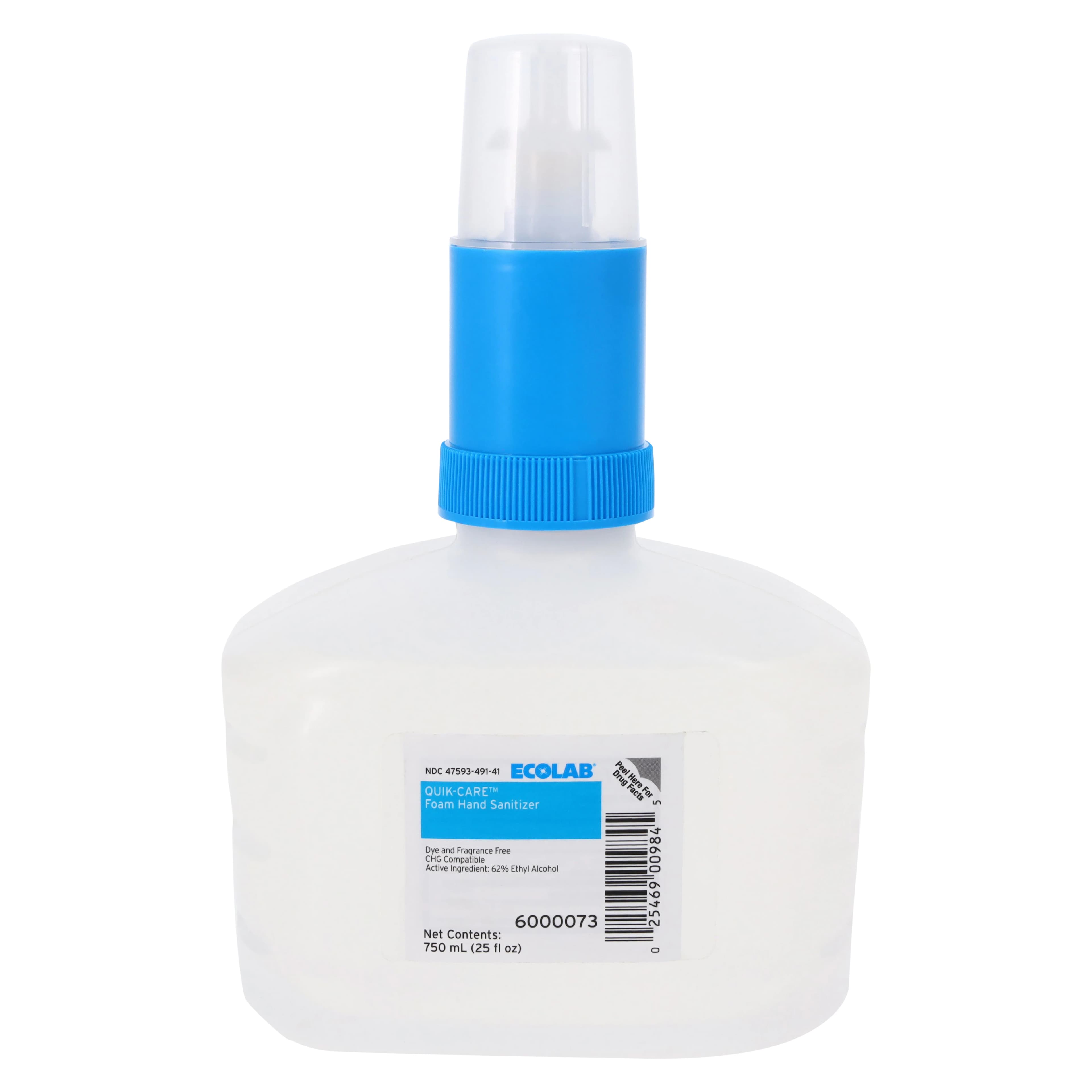 Ecolab Quick Care Foam Sanitizer Refill, 750 mL, 62% Ethyl Alcohol - Quick Care Foam Santizr Refill - Image 1