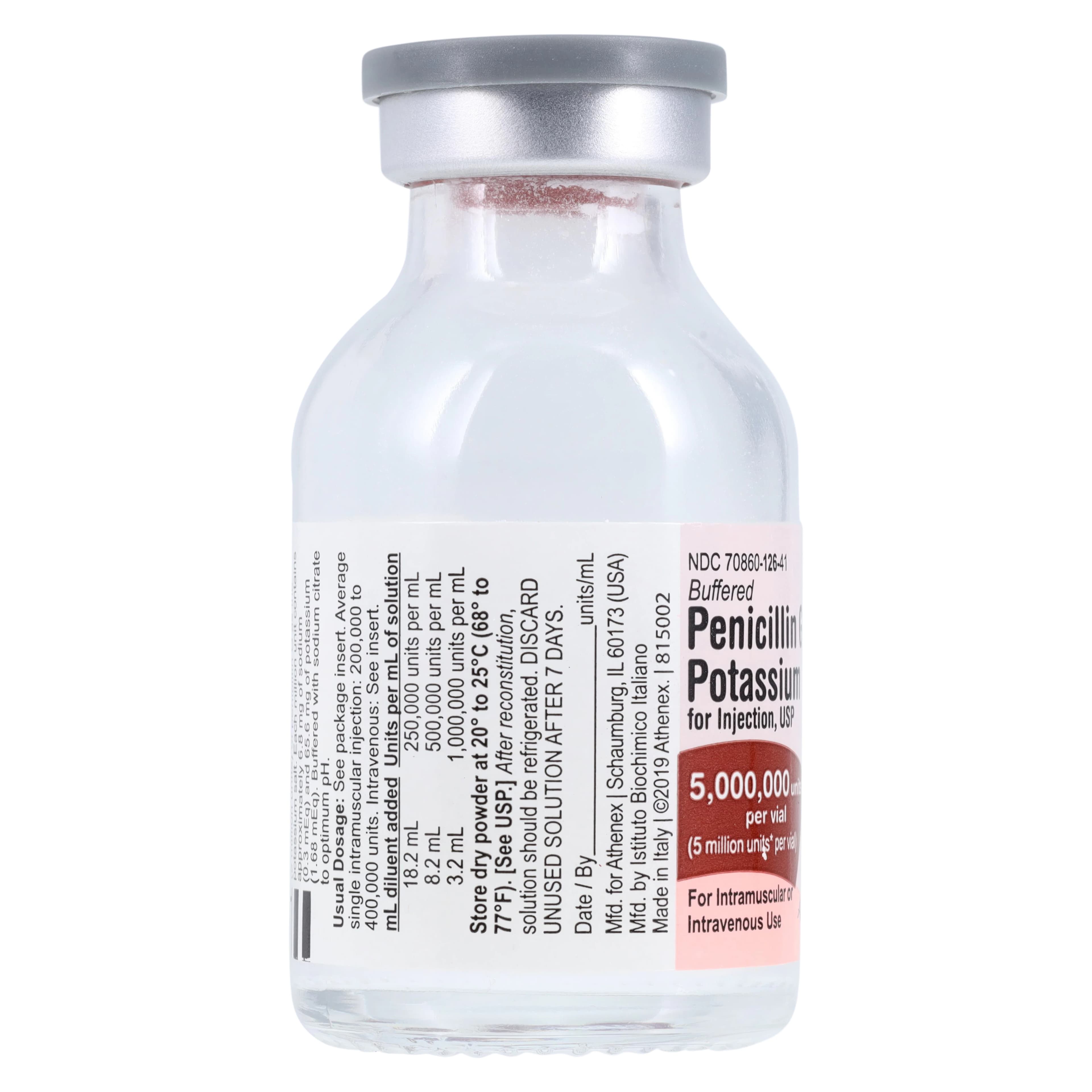 Penicillin G Potassium Injection, 5MU/vial, Powder, 10/Package thumbnail 4