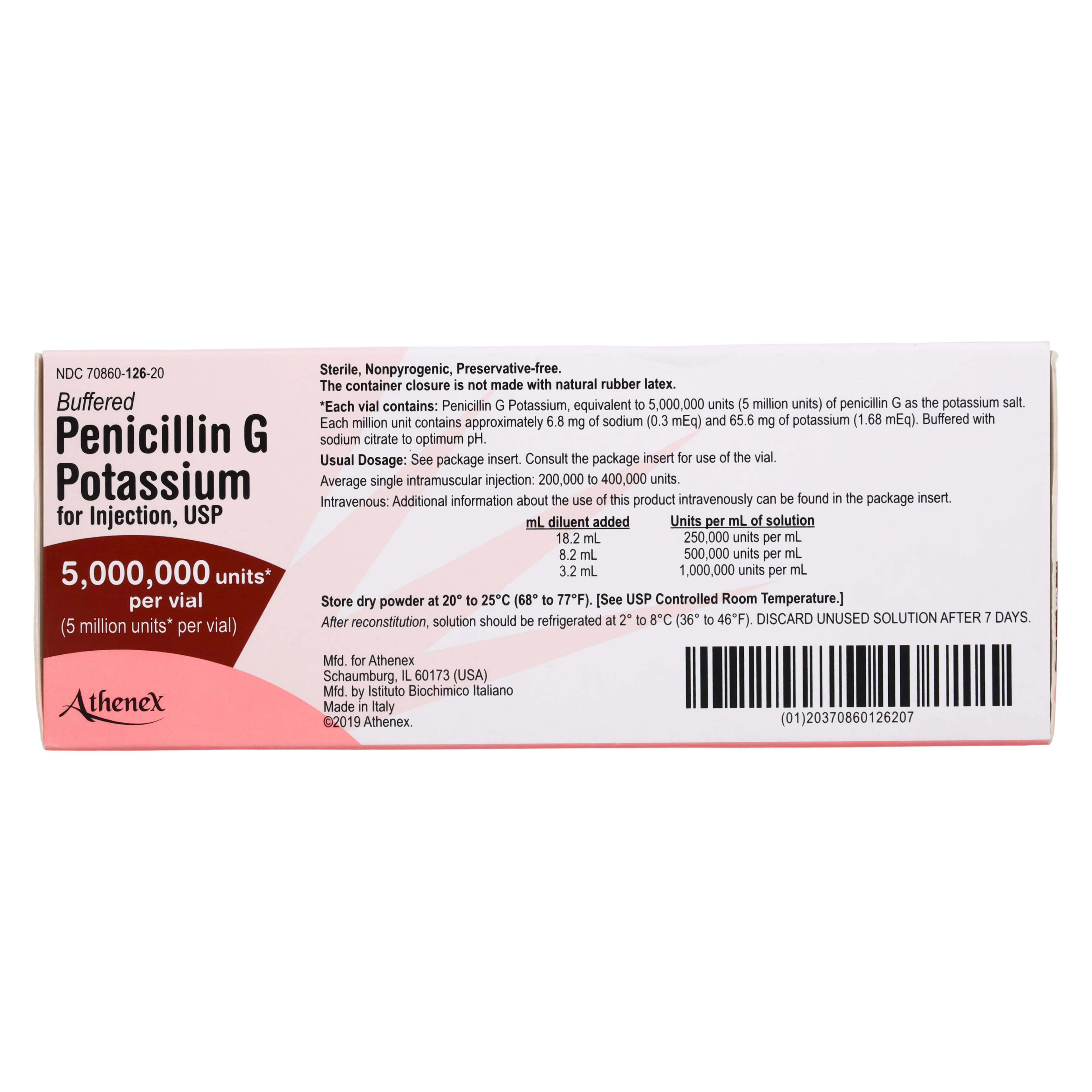 Penicillin G Potassium Injection, 5MU/vial, Powder, 10/Package thumbnail 5