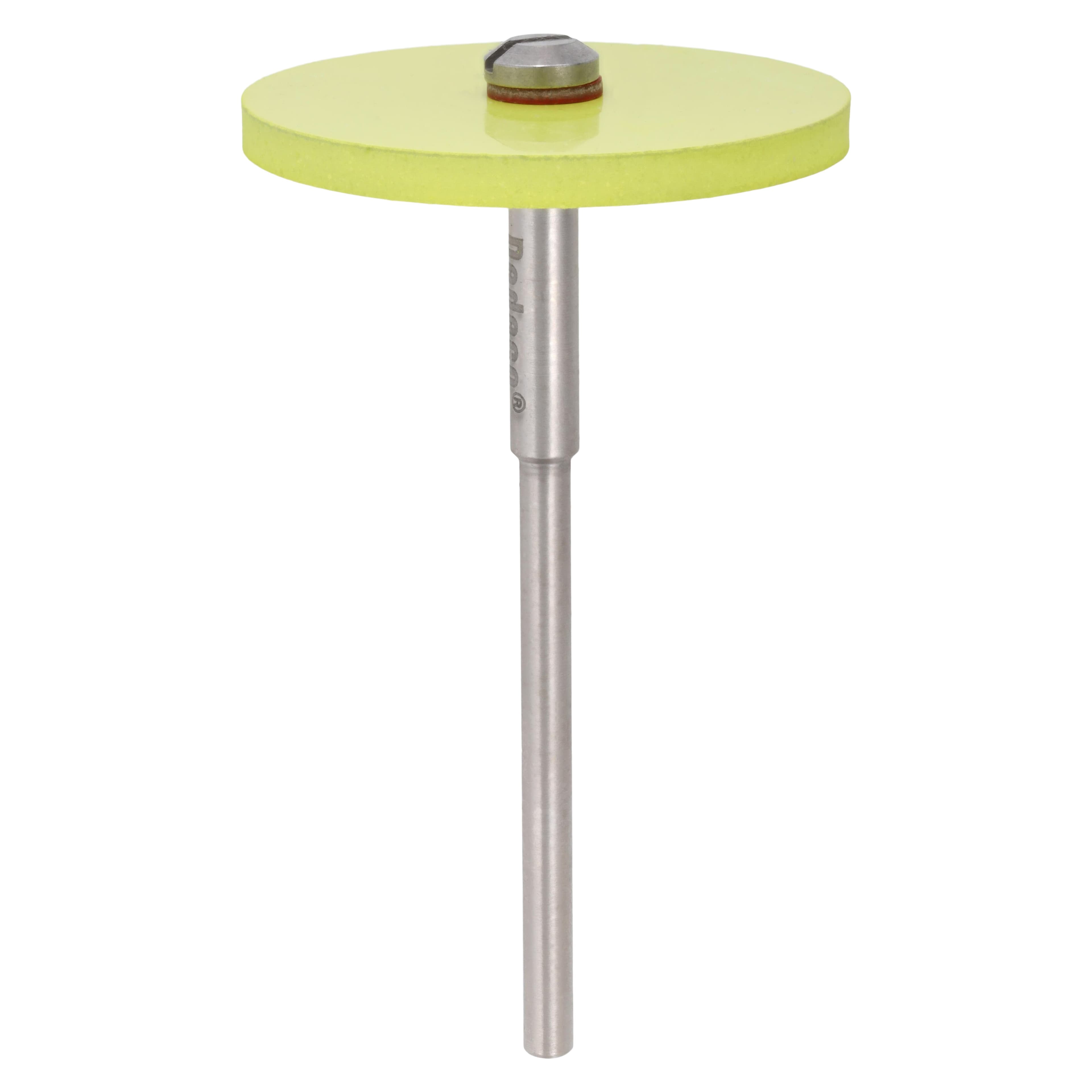 Dedeco Hi-Glaze Diamond-Filled Silicone Polisher, 1" Wheel, Fine (Yellow), 1/Each, HP Shank thumbnail 2