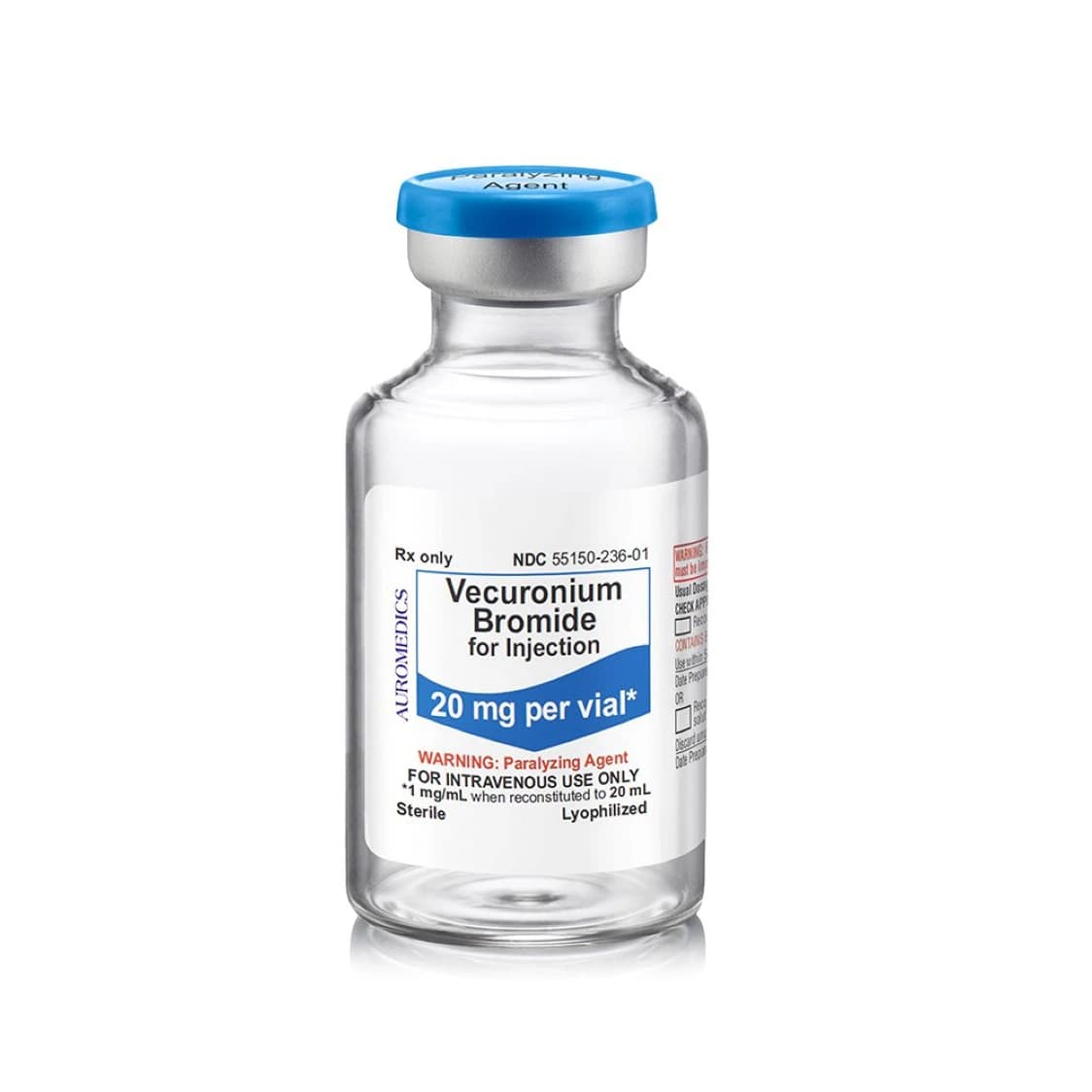 Vecuronium Bromide Injection, 20 mg/vial, 20 mL Single-Dose Vial, 10/Package - Vecuronium Brom Inj 20mL - Image 1