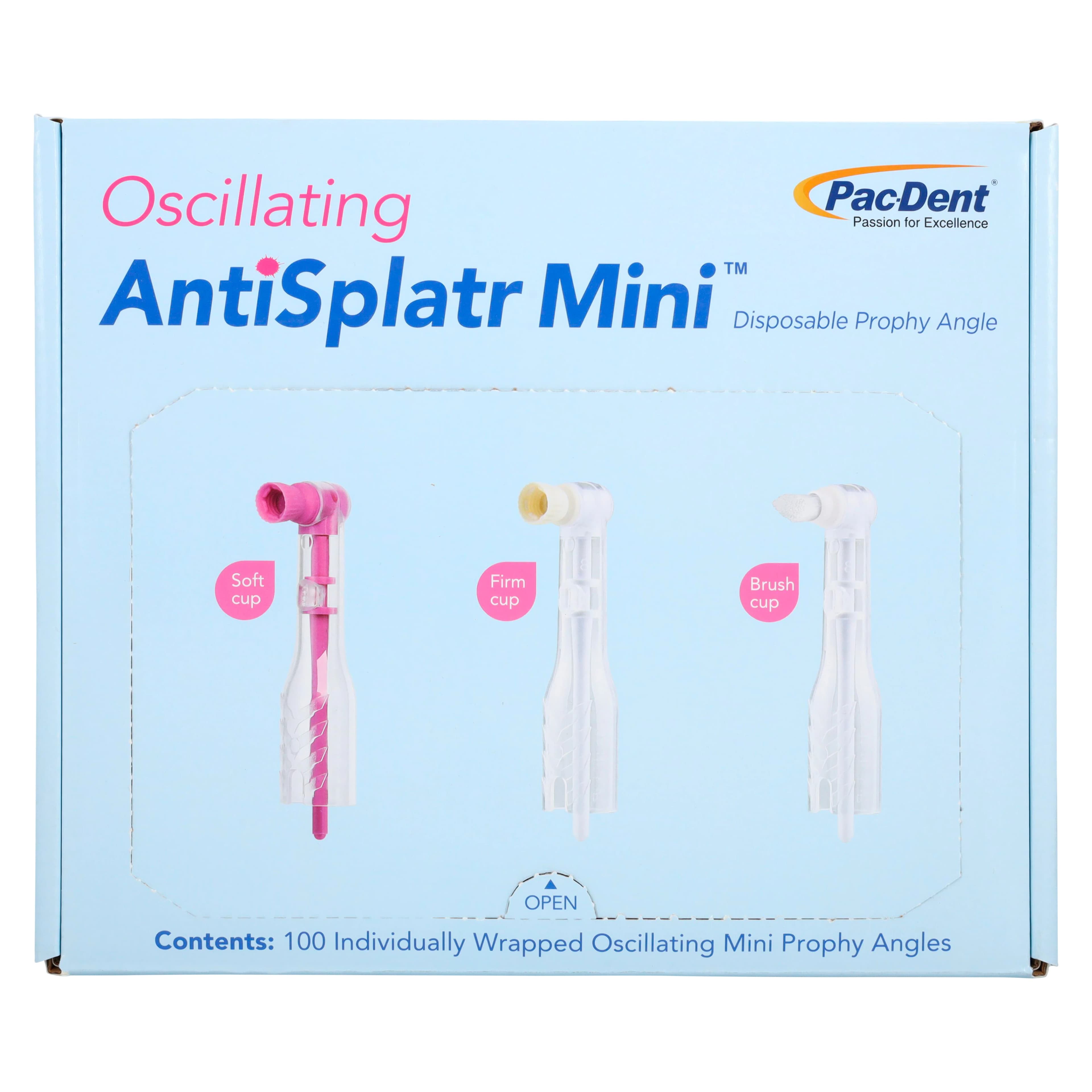 Oscillating AntiSplatr™ Mini Disposable Prophy Angle, Firm Cup, White, 100/Box, ASMF-100 thumbnail 3