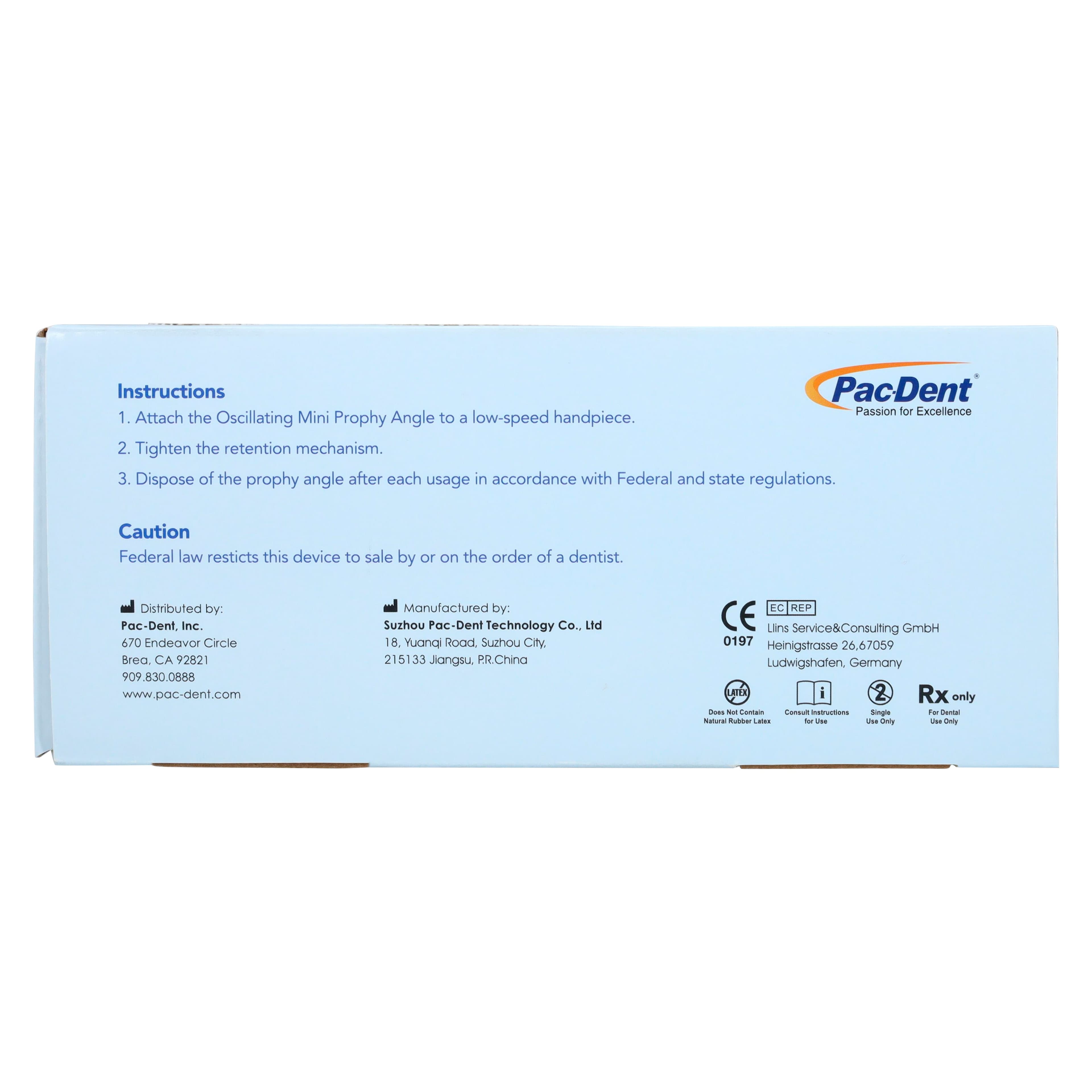 Oscillating AntiSplatr™ Mini Disposable Prophy Angle, Firm Cup, White, 100/Box, ASMF-100 thumbnail 5
