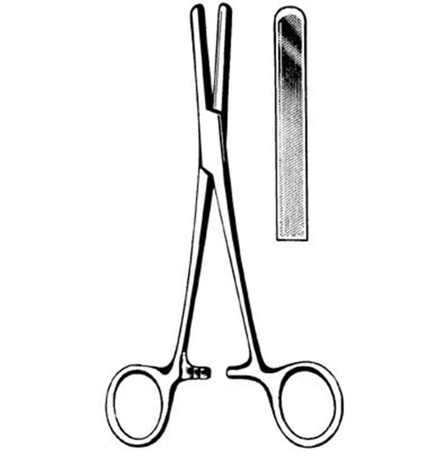 Sklar Merit Presbyterian Tubing Forcep, Straight, 6.5" Stainless Steel, Autoclavable, Each - Forcep Tubing Merit Phys Grade - Image 1