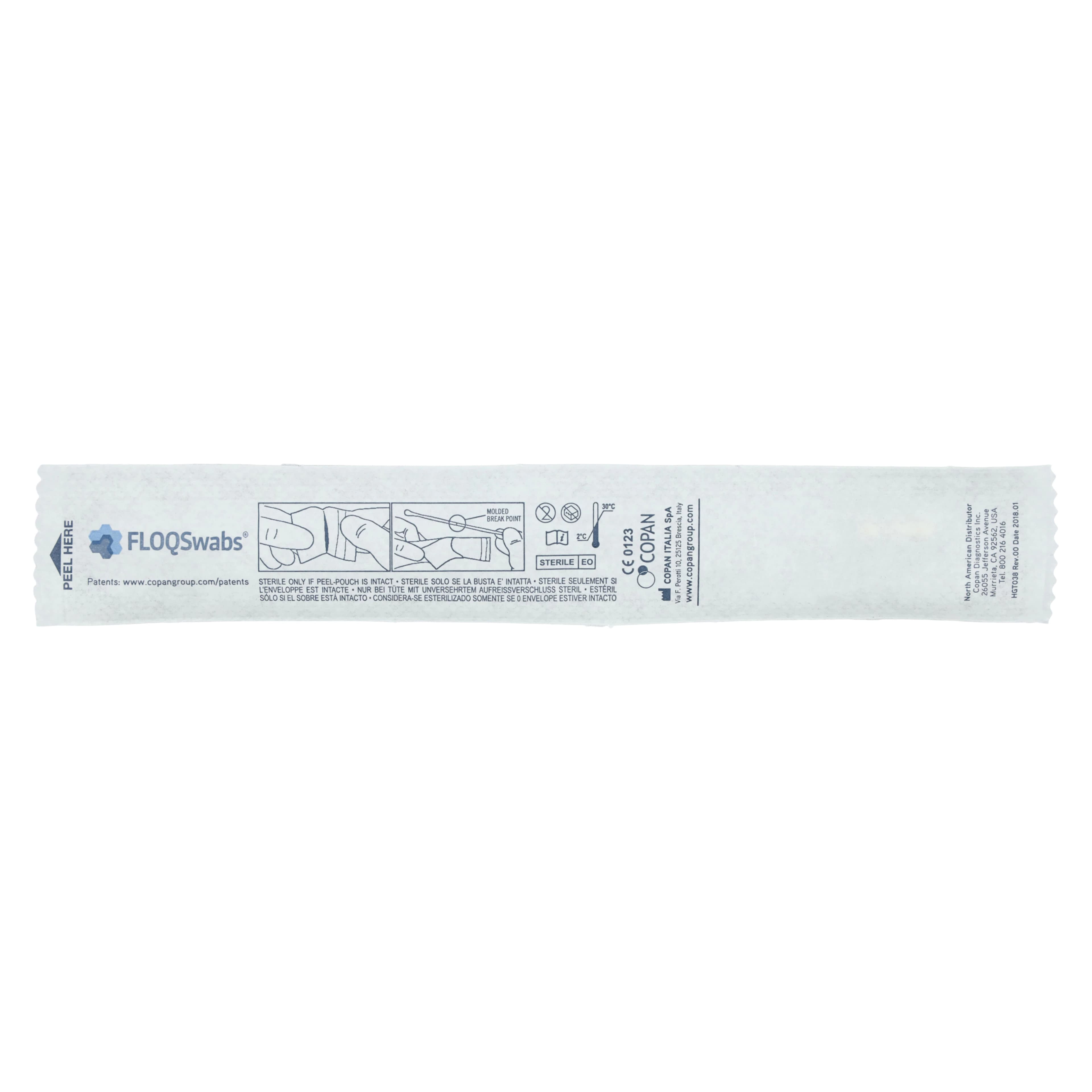 Copan Diagnostics Flocked Swab, Single Mini-Tip NP, Skirted Tube with Red Cap, 16x100mm, 3mL, No Beads, 50/Box thumbnail 5