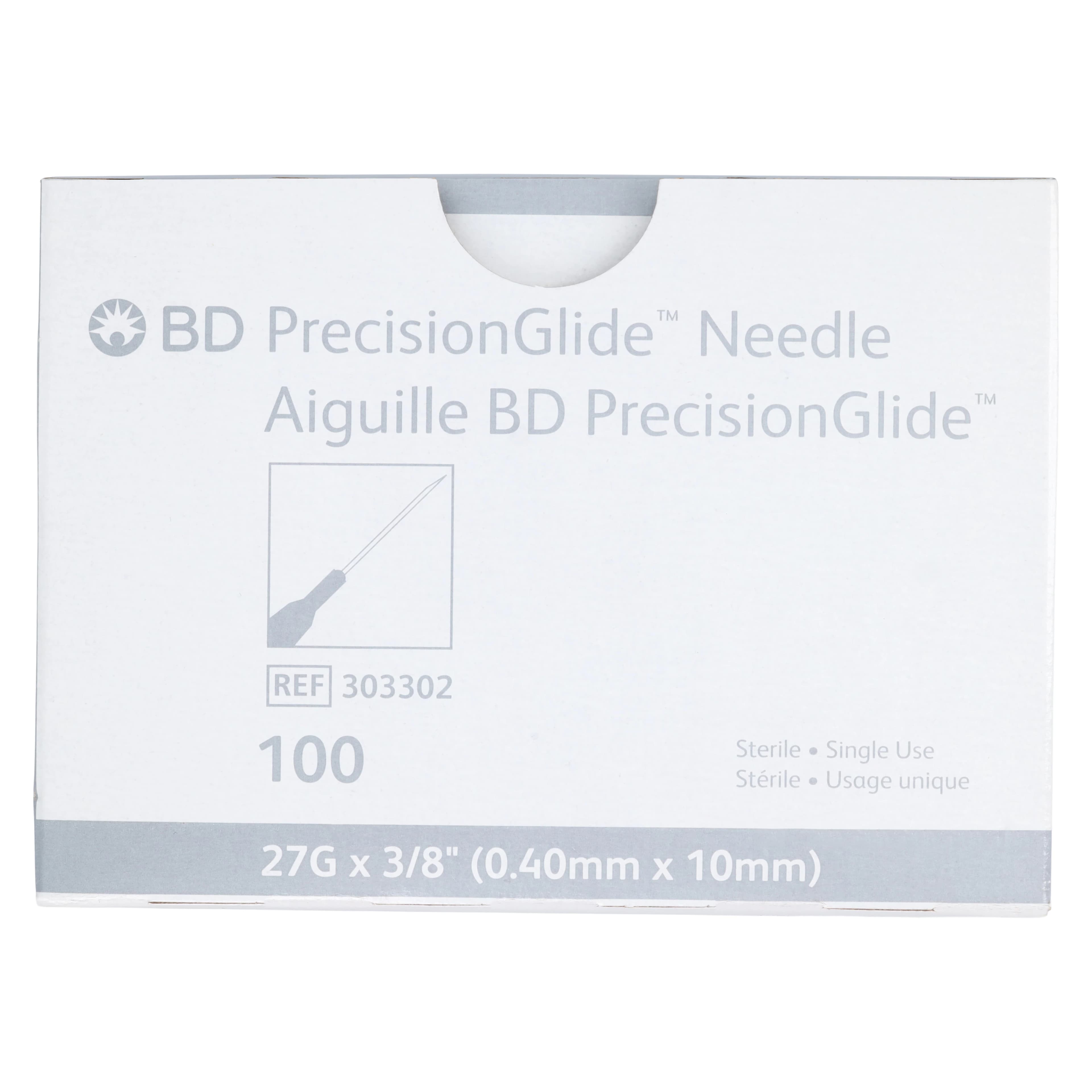 BD PrecisionGlide Needle, 27G x 3/8", Conventional, 100/Box thumbnail 4