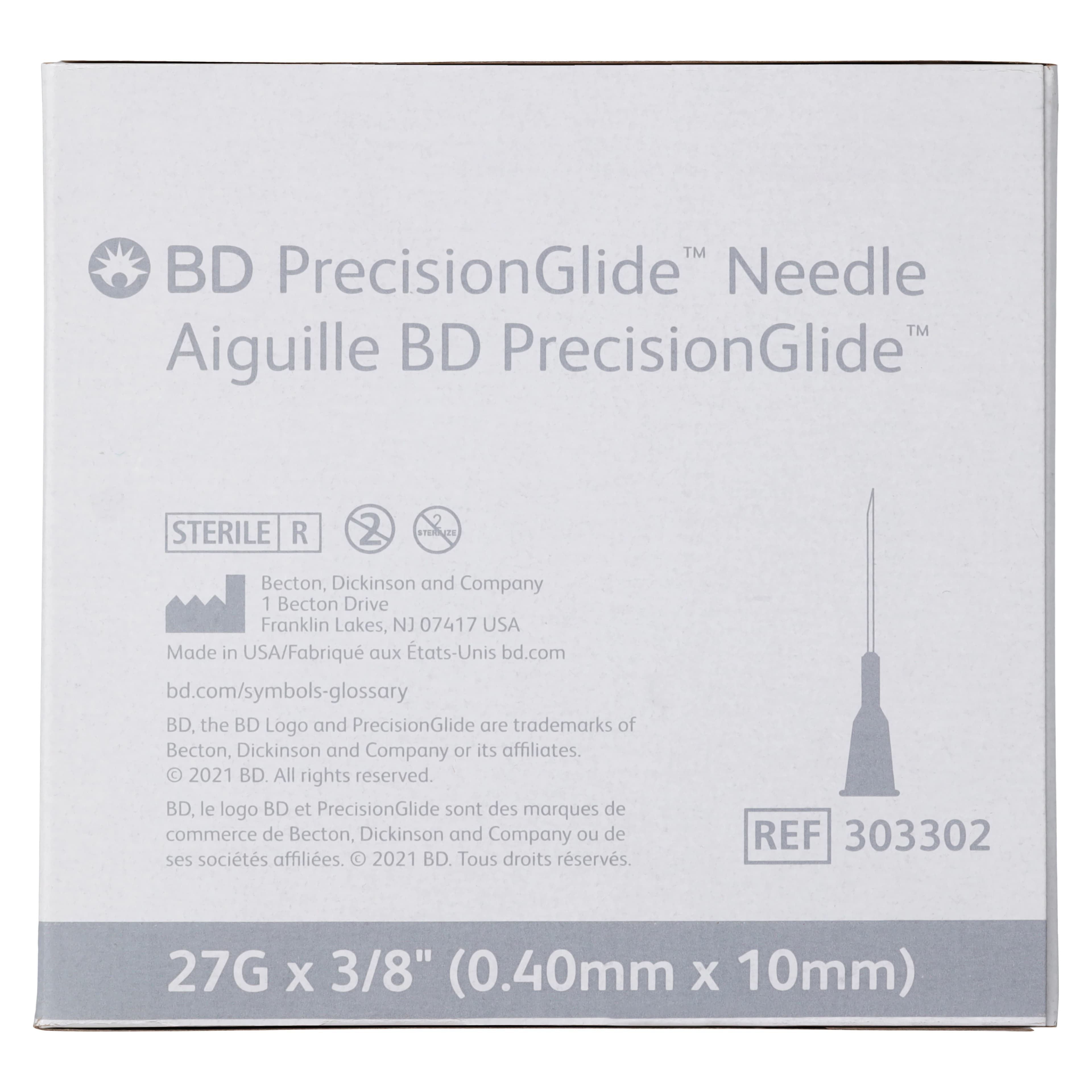 BD PrecisionGlide Needle, 27G x 3/8", Conventional, 100/Box thumbnail 6