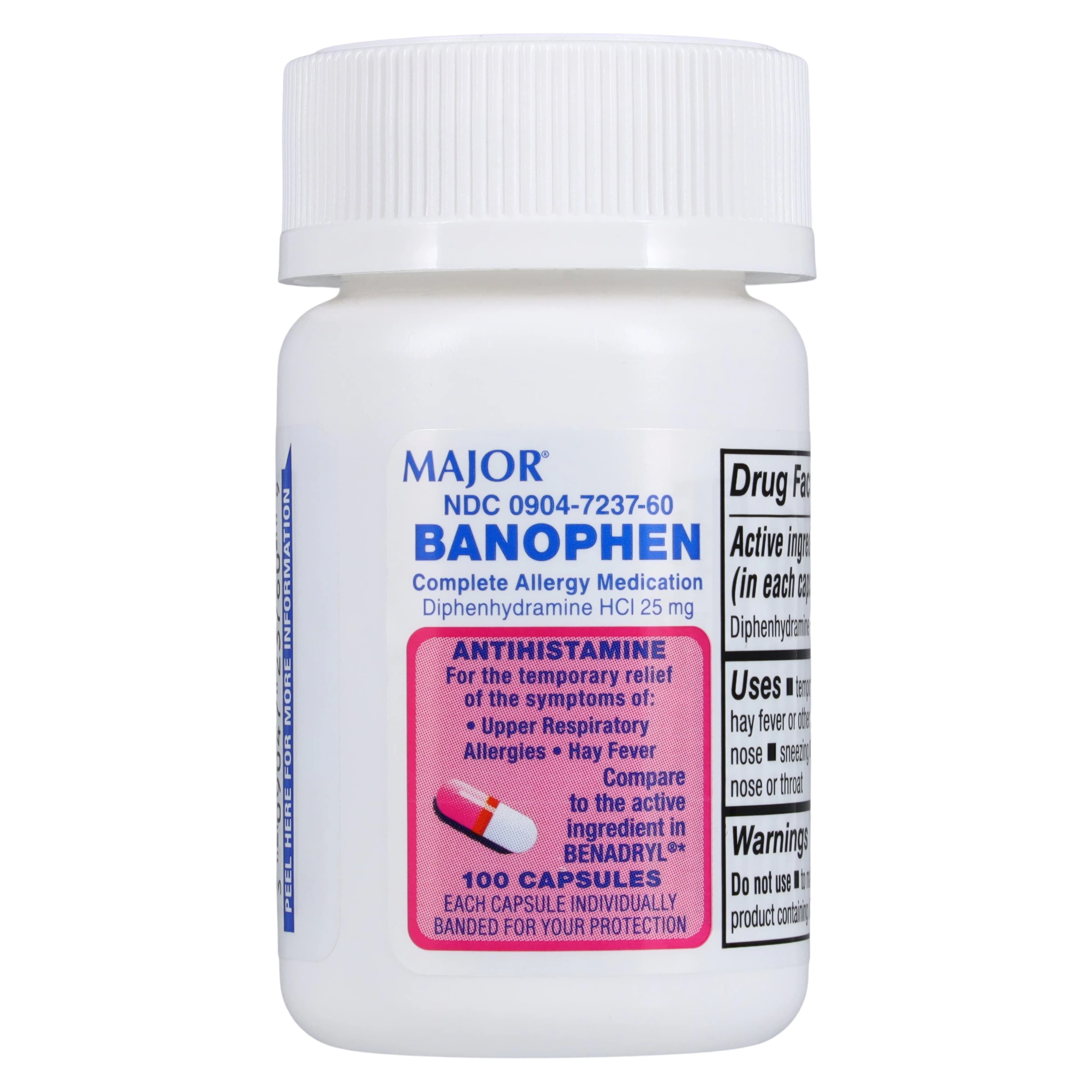 Diphenhydramine HCl Capsules, 25mg, 100/Bottle - Diphenhydramine HCl Capsules - Image 1