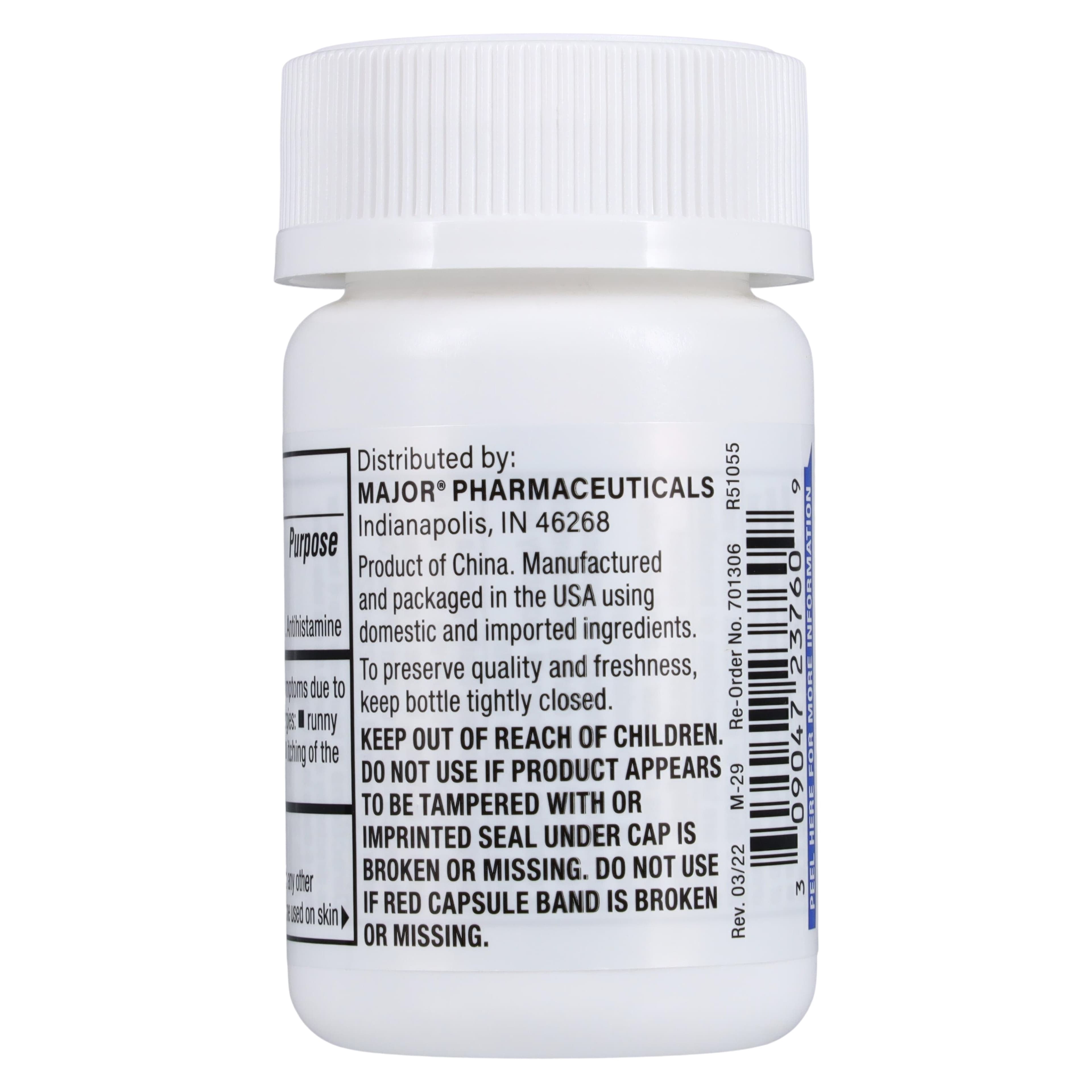 Diphenhydramine HCl Capsules, 25mg, 100/Bottle thumbnail 3