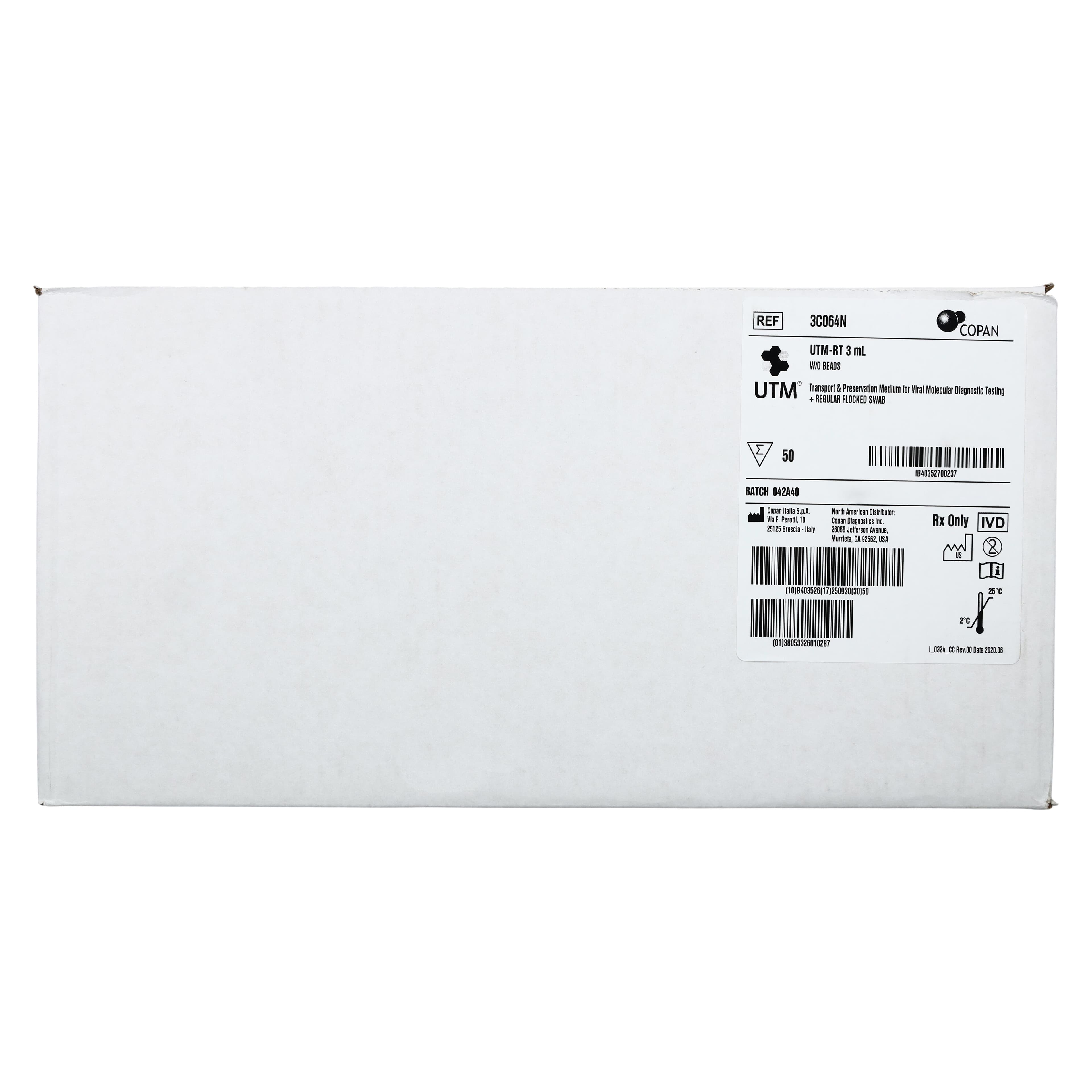 Copan FLOQSwabs Collection Nasal Swab, Regular, 3mL UTM, No Beads, 50/Box thumbnail 7