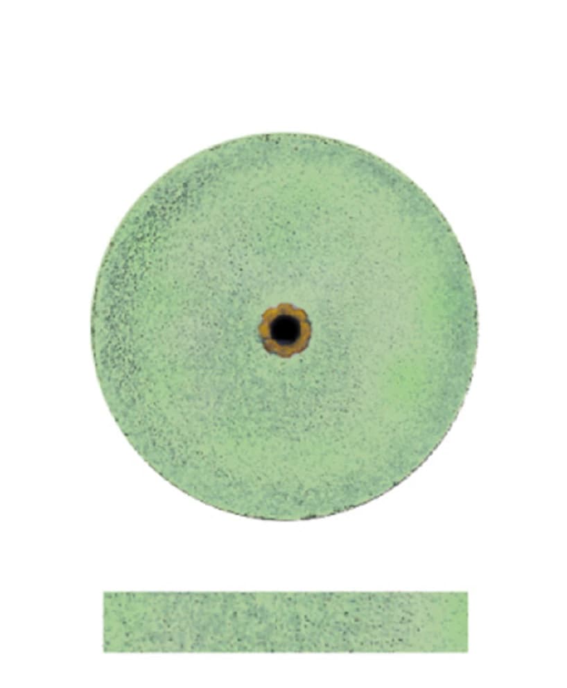 Dedeco Koolies Green Shape-8 Grinding Wheel, Fine Silicon Carbide, 3/4" x 1/8", 50/Box - Koolies Green Shape-8 3/4''X1/8'' 50/Bx - Image 1