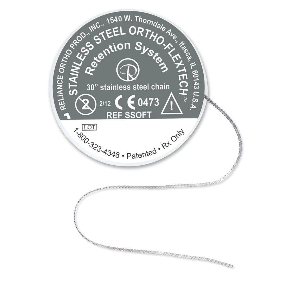 Stainless Steel Ortho FlexTech Direct Bond Retainer Flat Interlocking Chain Lingual, Each - Stainless Steel Ortho FlexTech - Image 1