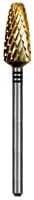 Dedeco Euro Goldies Carbide Bur, Bulk Crosscut, HP, 6.0 mm Diameter, Titanium Nitride Coated, #G251GE/060 - Euro Carbide Goldies® Crosscut – HP, Bulk Crosscut, 6.0 mm Diameter - # G251GE - Image 1