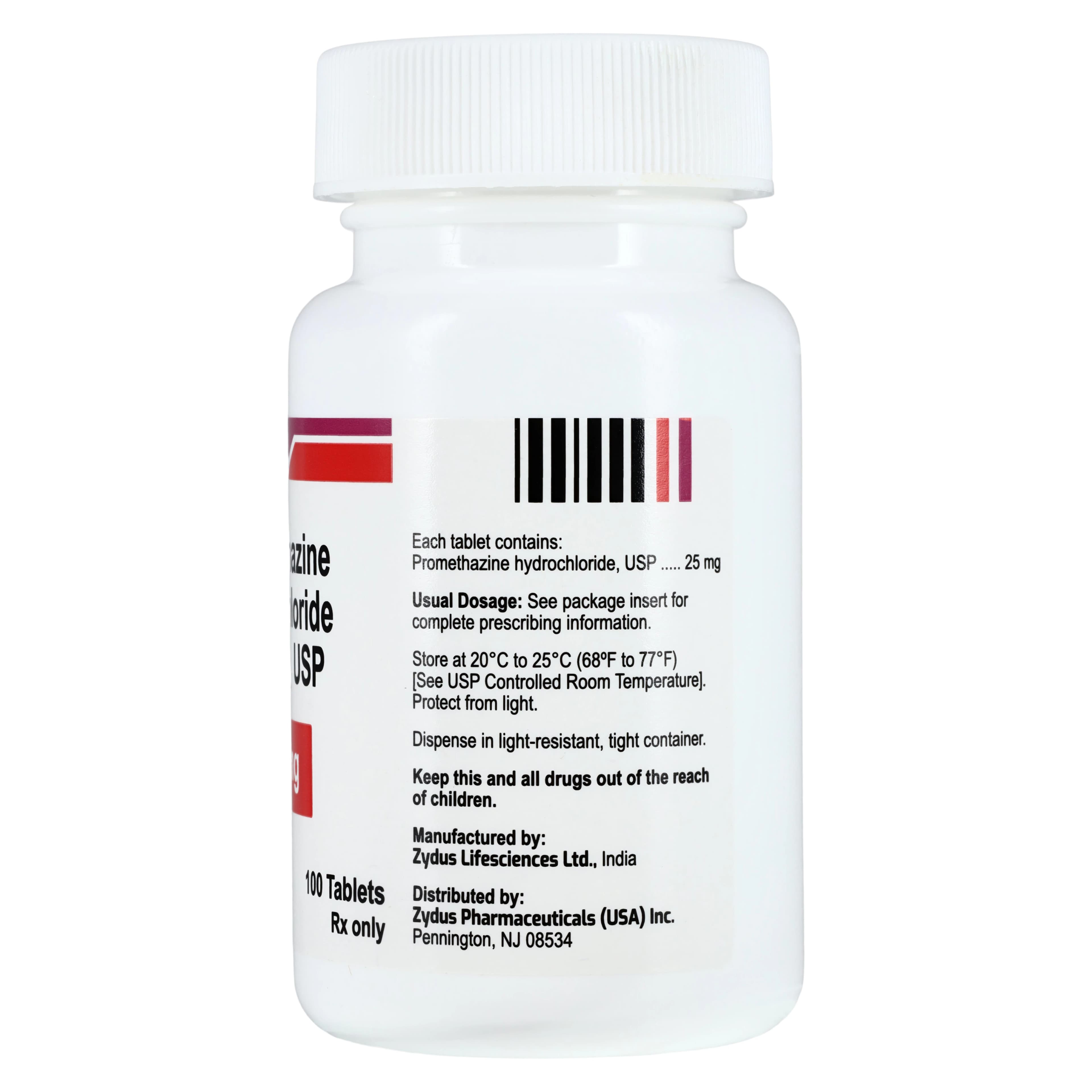 Promethazine HCl Tablets, 25mg, 100/Bottle thumbnail 2