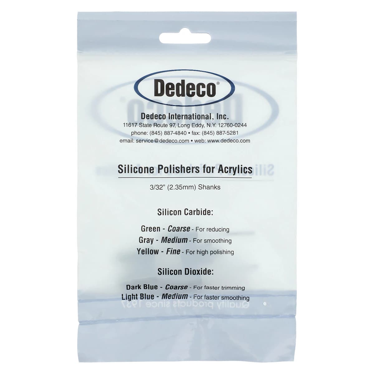 Dedeco Silicone Jumbos Acrylic Polisher, Shape E, Green, Coarse, HP 3/32" Shank, 5/Bx, 7705 thumbnail 2