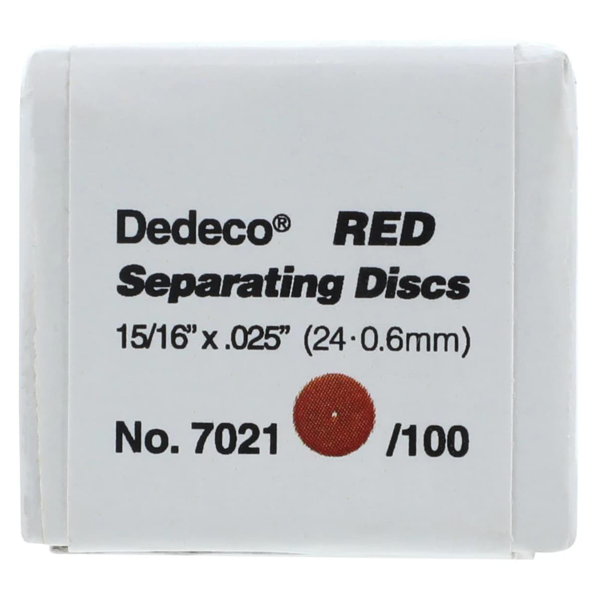 Dedeco Traditional Red Separating Discs, Aluminum Oxide, 15/16" x 0.025", 100/Box thumbnail 4