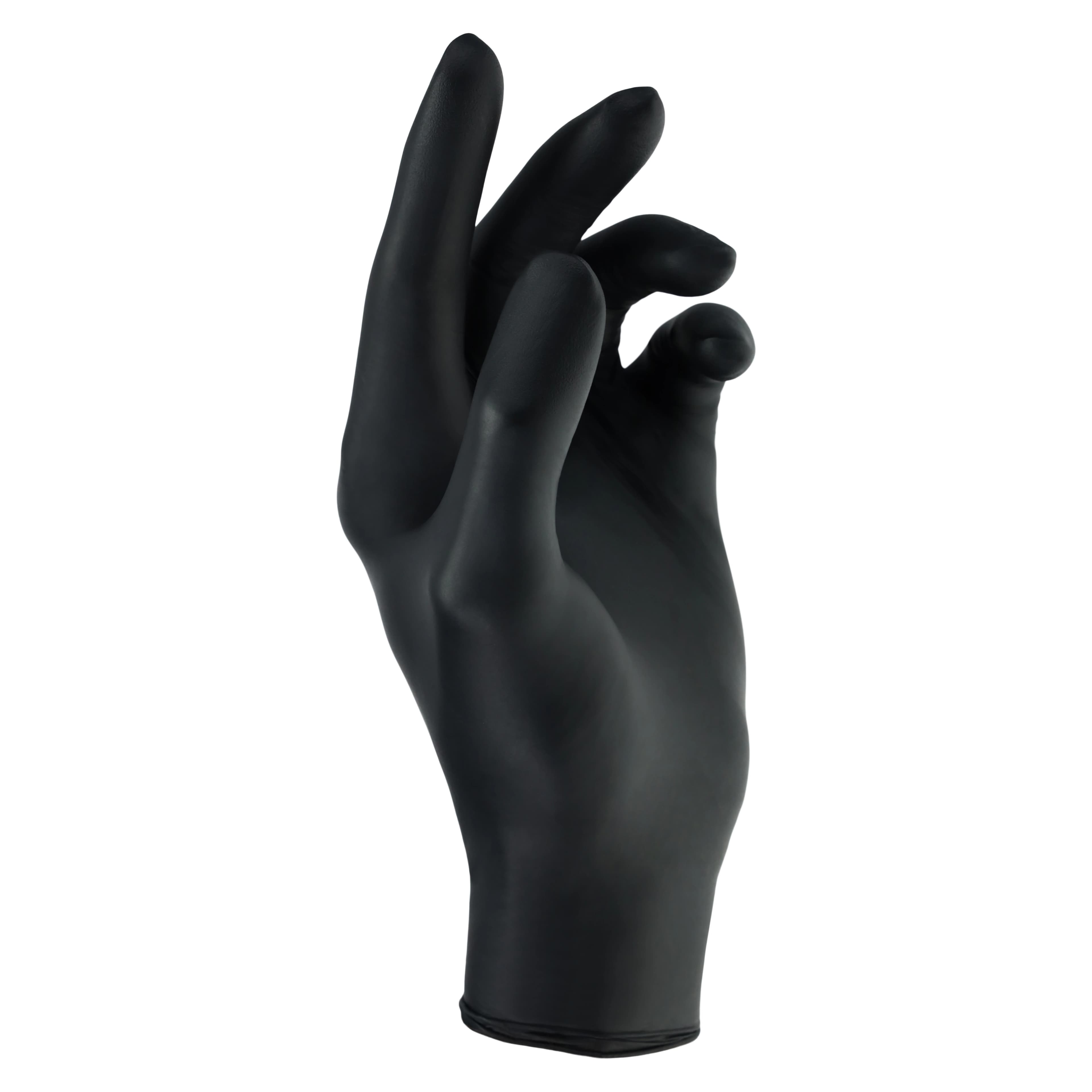 SemperSure® Nitrile Exam Gloves, Powder Free, Accelerator Free, Non-Sterile, Black, Extra Small, 100/Box thumbnail 3