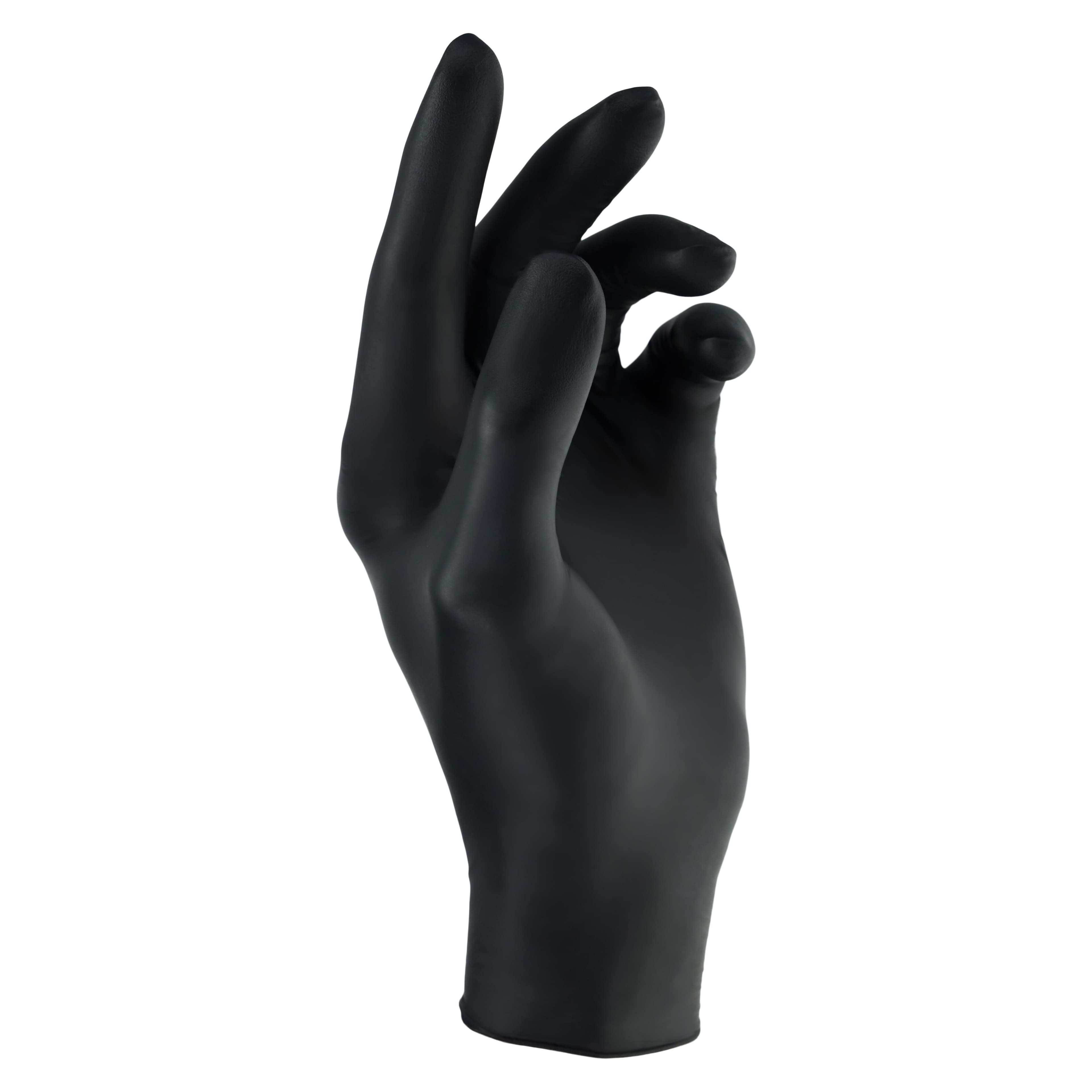 SemperSure Nitrile Exam Gloves, Powder Free, Textured, Non-Sterile, Extra Large, Black, 100/Box thumbnail 3