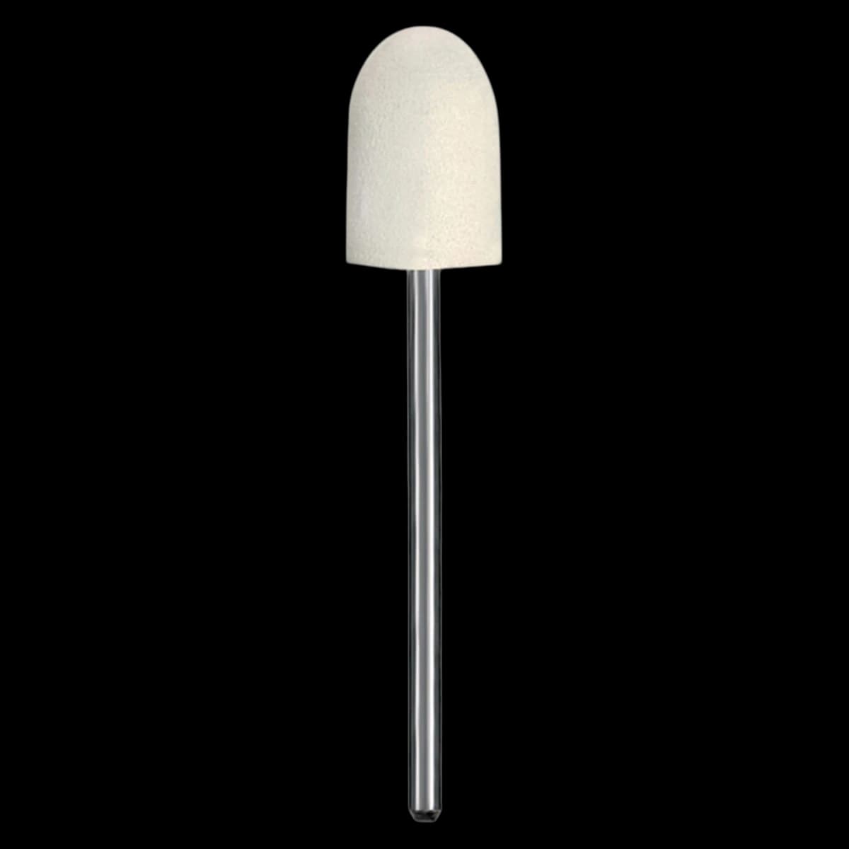 Dedeco Classic Rubber Polisher, Jumbo, White, Shape B, Ultra Fine, HP 3/32" Shank, 5/Pkg - Classic Rubber Polishers – Jumbos (Blue/White), 5/Pkg - White Shape B - Image 1