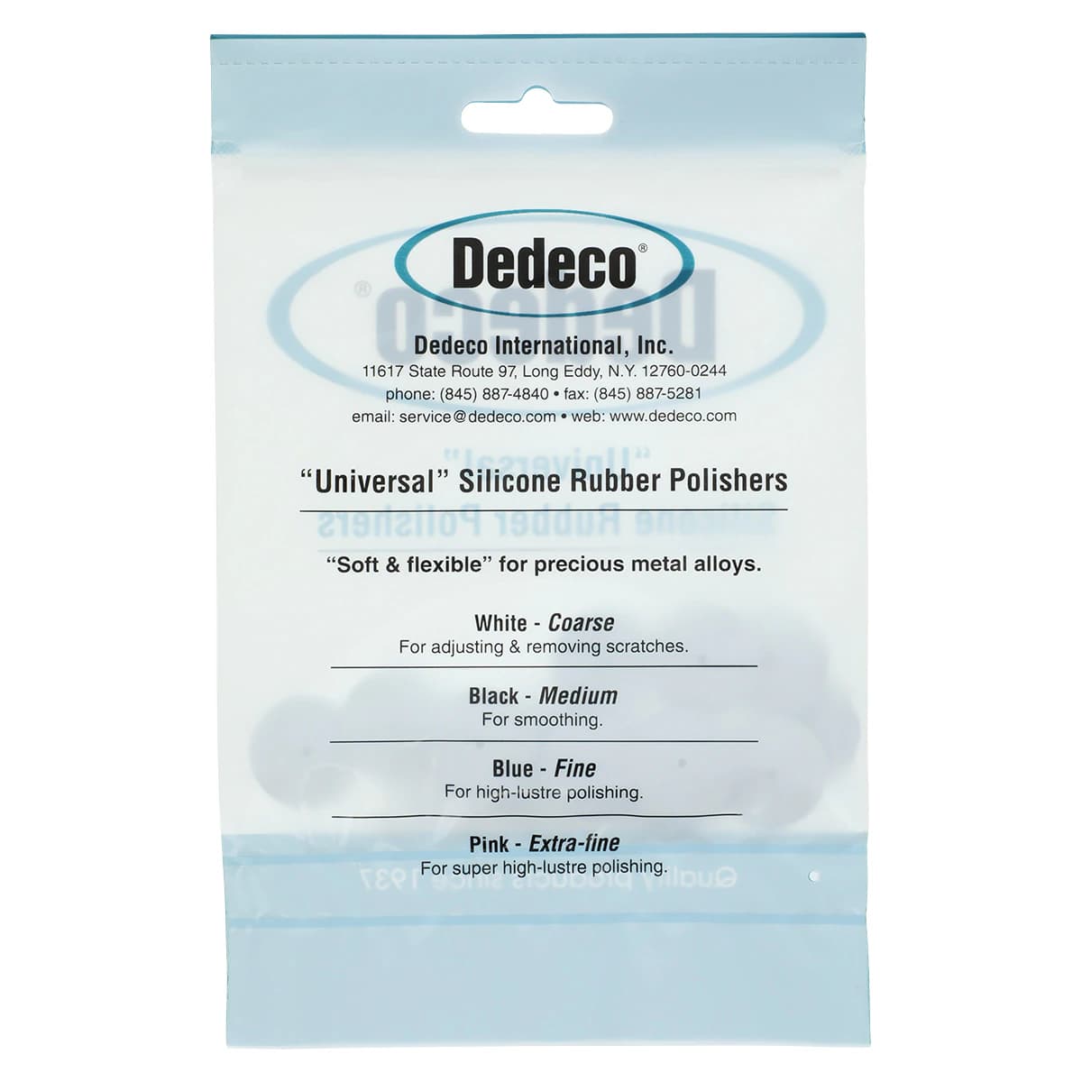 Dedeco Universal Silicone Rubber Polisher, White Coarse, Knife-Edge, 7/8" Diameter, 12/Pkg, 7109 thumbnail 2