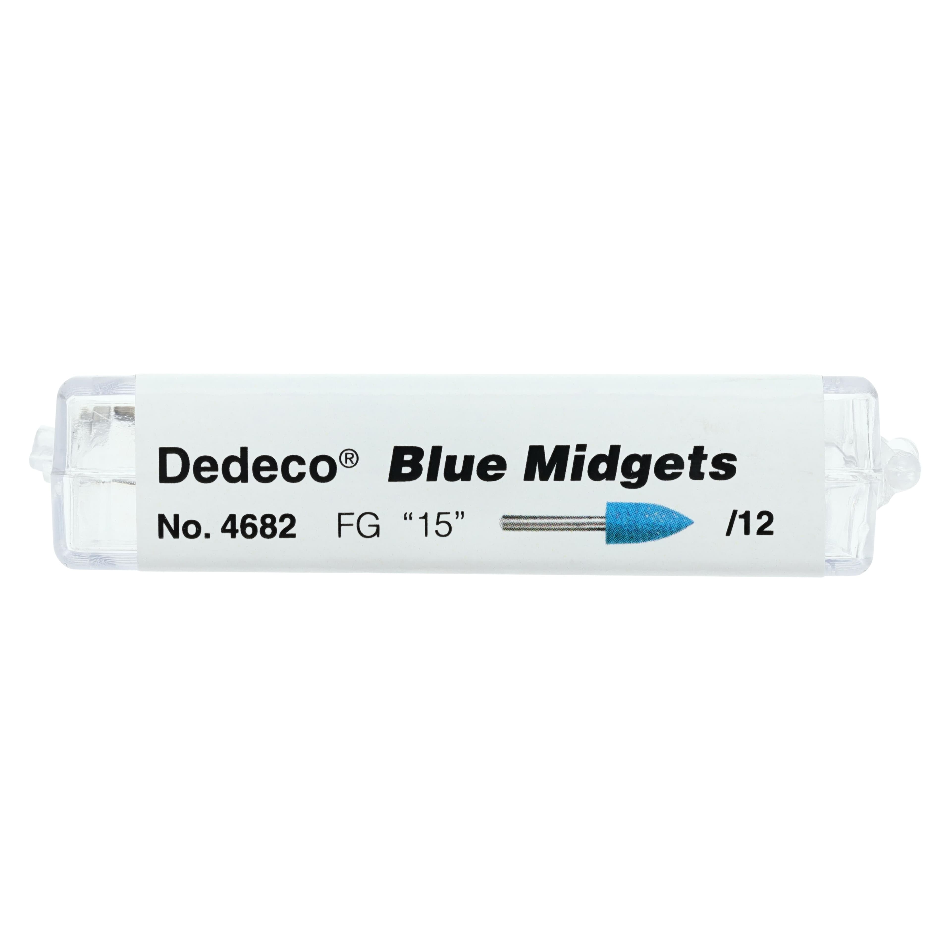 Dedeco Classic Midgets #15 Blue Hi-Glaze Rubber Polisher, FG (Friction Grip) 1/16" Shank, 12/Box thumbnail 3