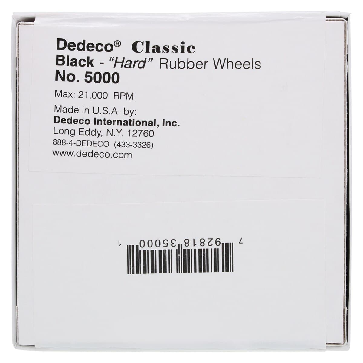 Dedeco Classic Black Square-Edge Rubber Wheels, Hard, 7/8" x 1/8" (22 x 3.1 mm), 100/Box thumbnail 7