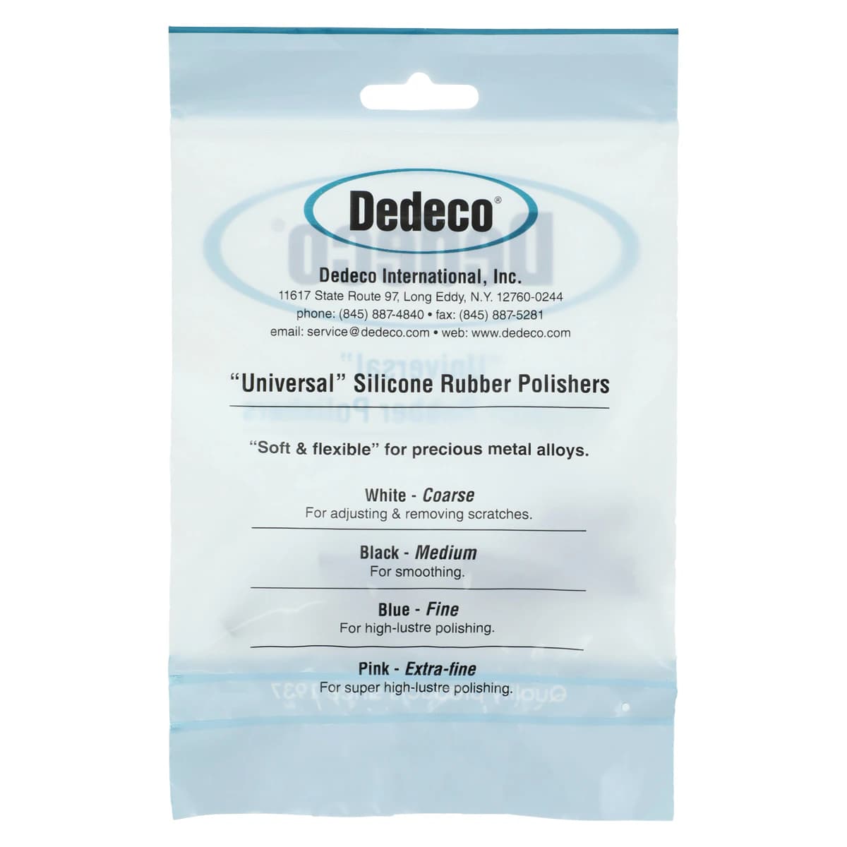 Dedeco Universal Silicone Rubber Polisher, White Coarse, Cylinder 15/16" x 1/4", 12/Pkg thumbnail 2