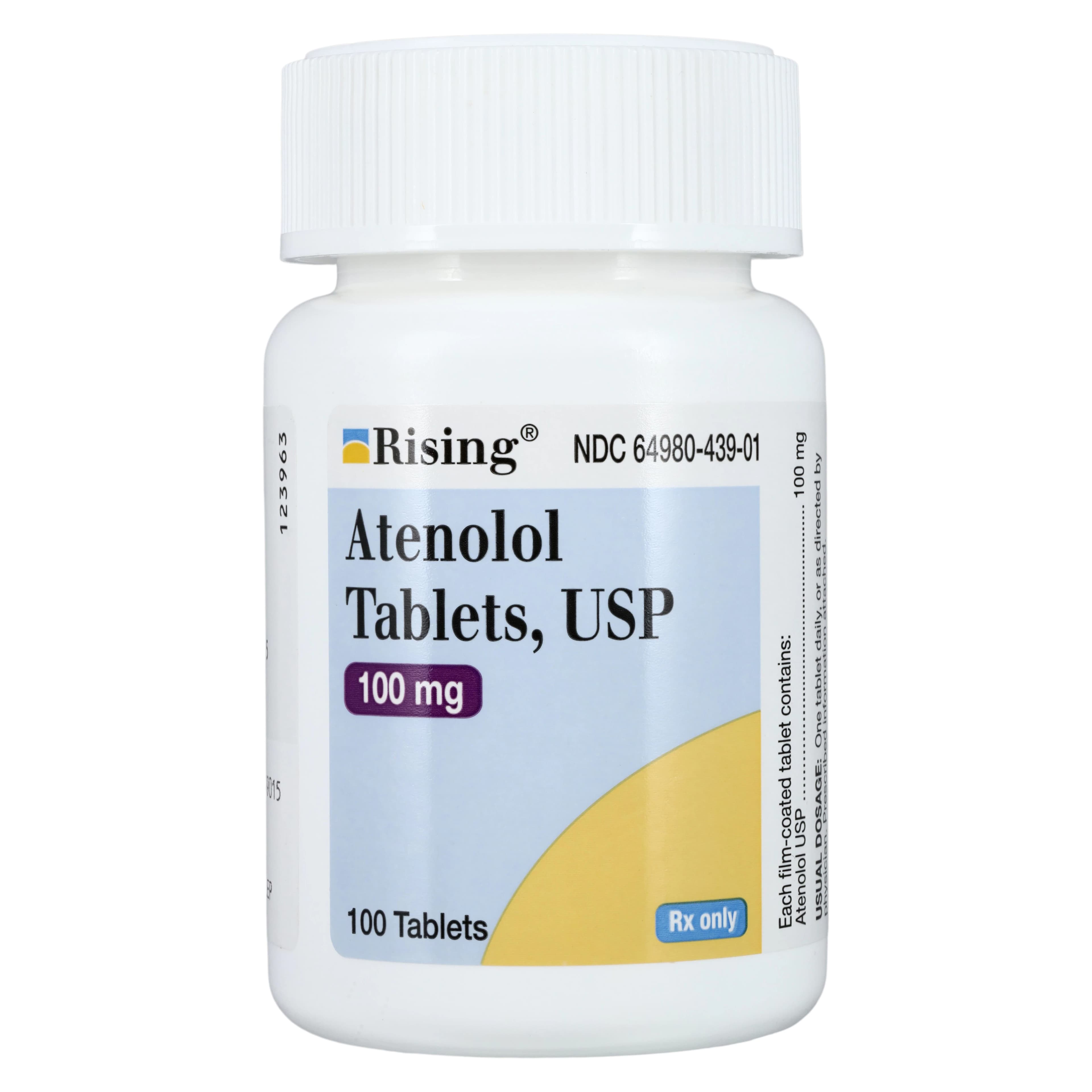 Atenolol Tablets, 100mg, 100/Bottle, Rising Pharmaceuticals - Atenolol Tablets - Image 1